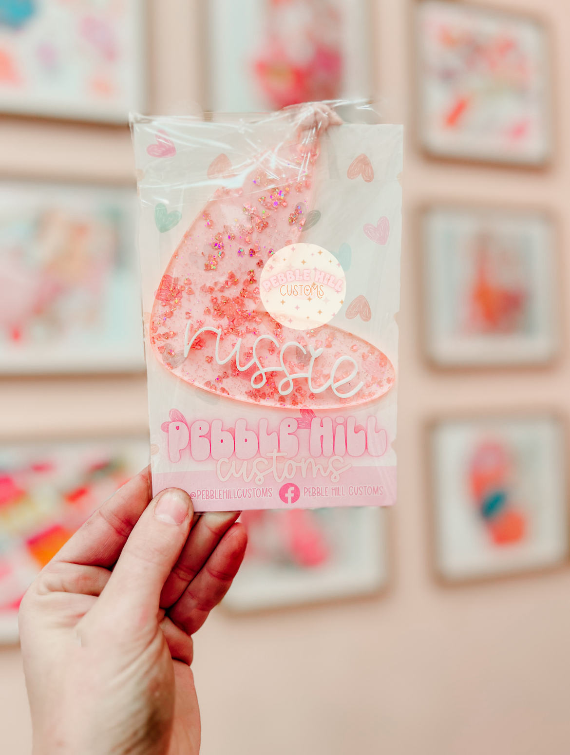 Glitter Heart Tag