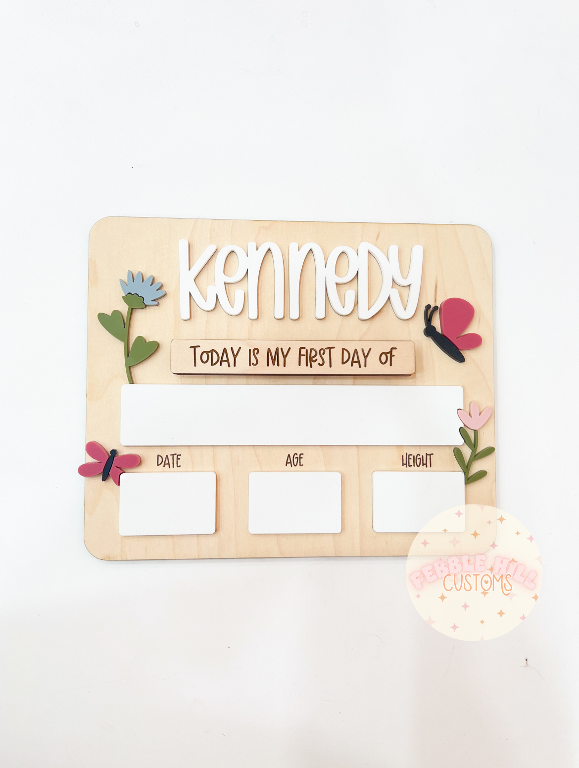 Floral Butterfly Back to School Sign