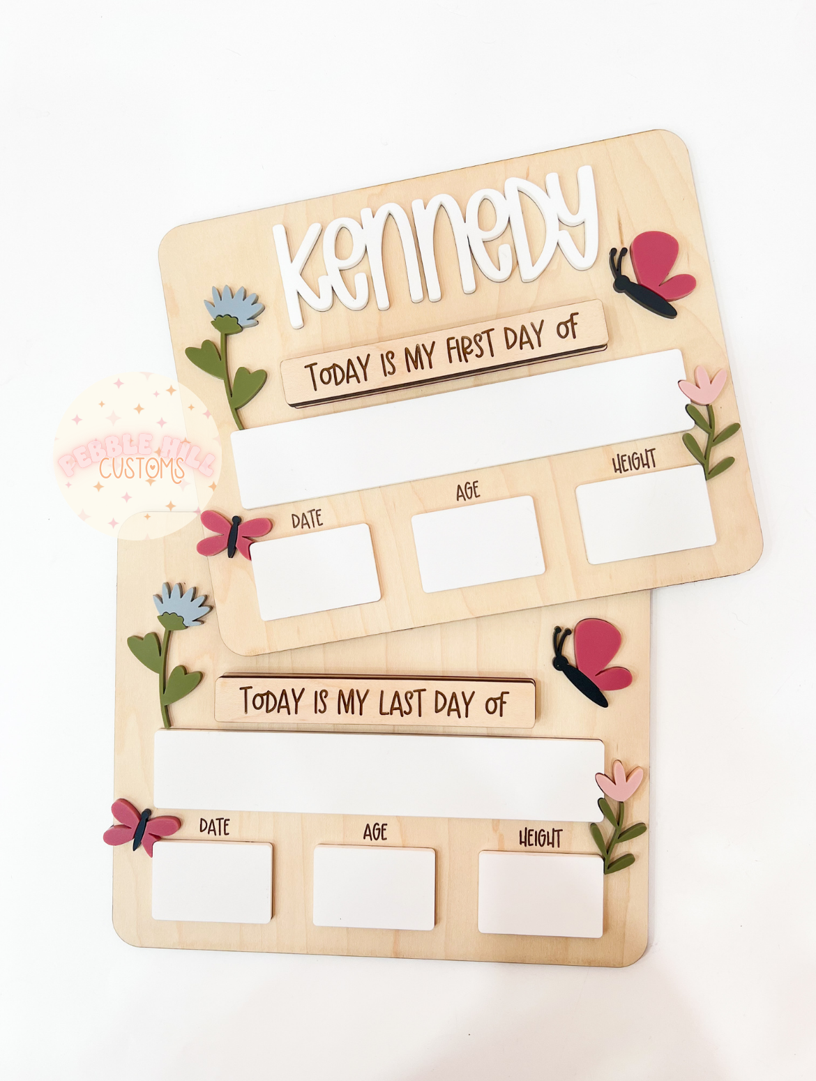 Floral Butterfly Back to School Sign