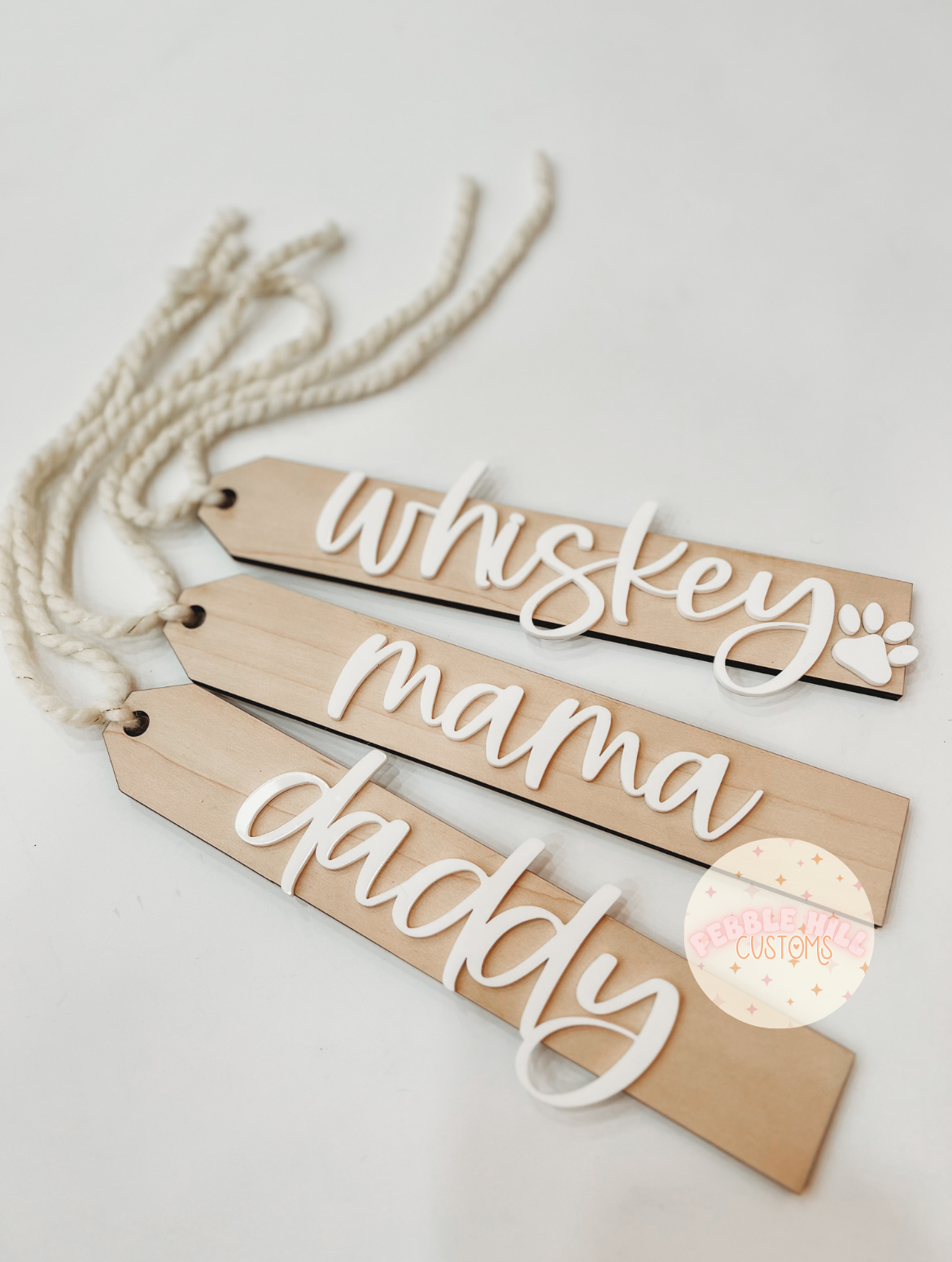 Single Layer Acrylic Stocking Tag