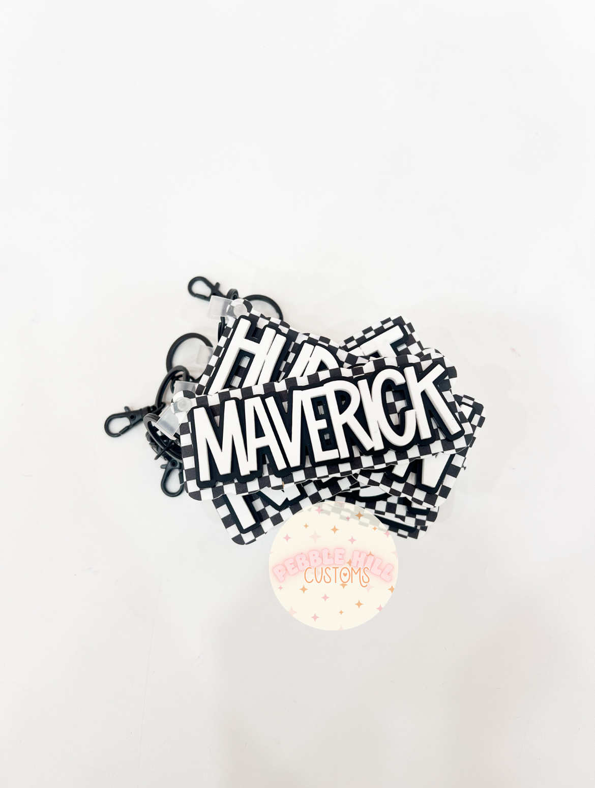 Checkered Backpack Tag