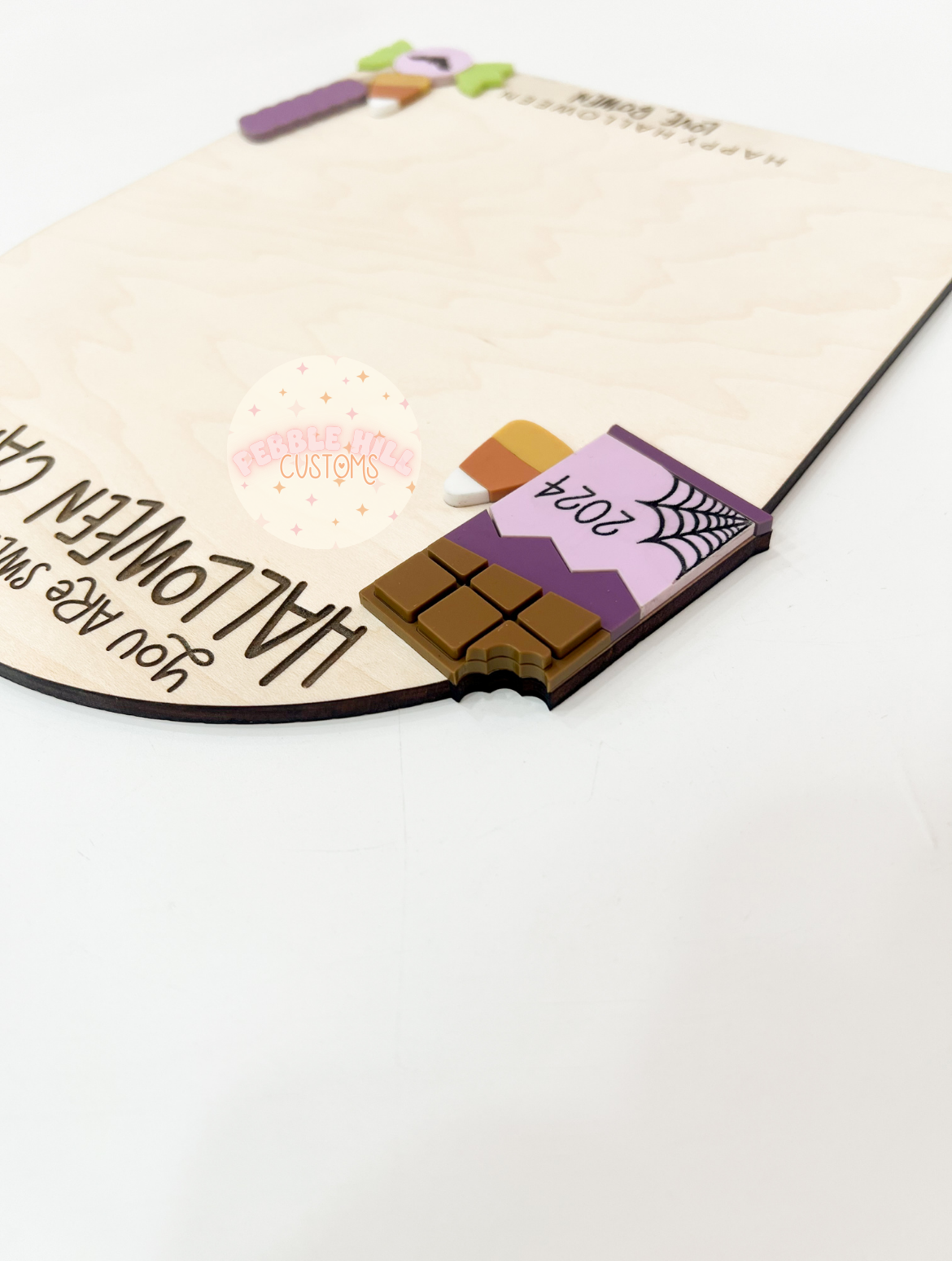 Candy Corn Halloween Footprint Sign