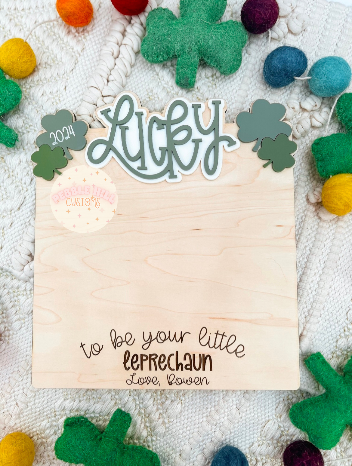 St. Patrick's Day Footprint Sign
