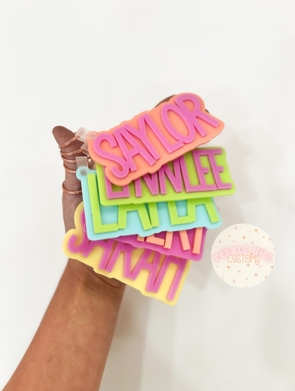 Bright Pastel Backpack Tags