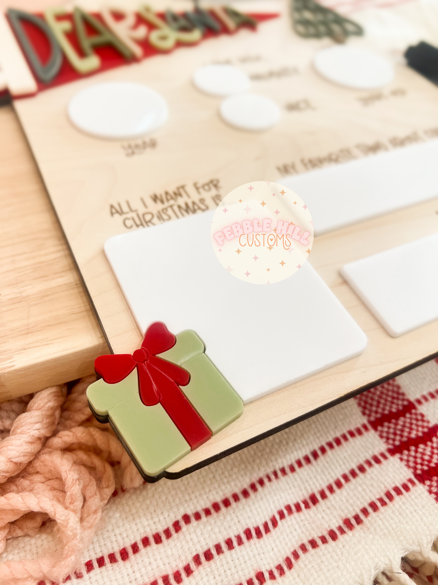 Dear Santa Dry Erase Message Board