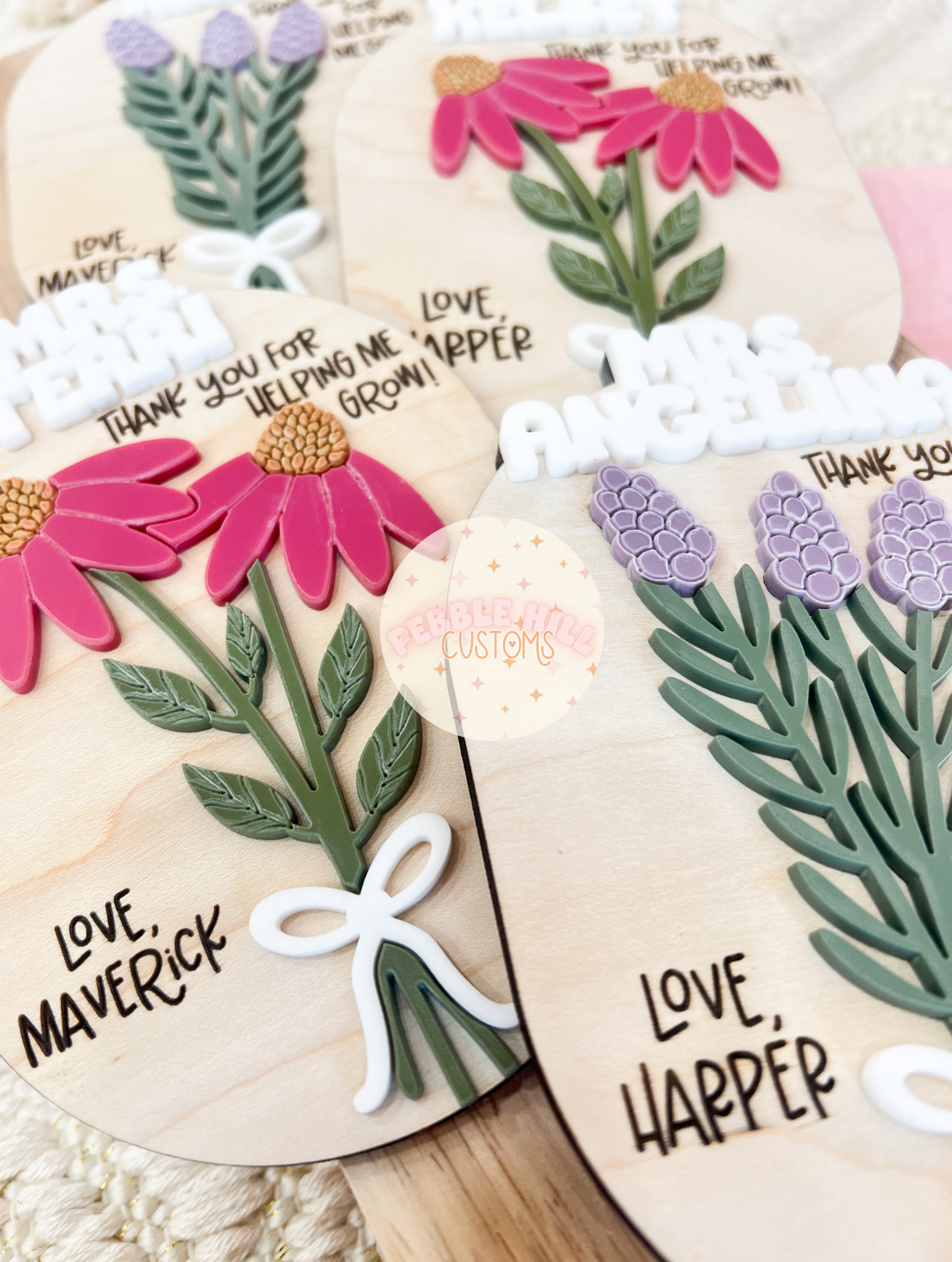 Floral Teacher Appreciation Magnet