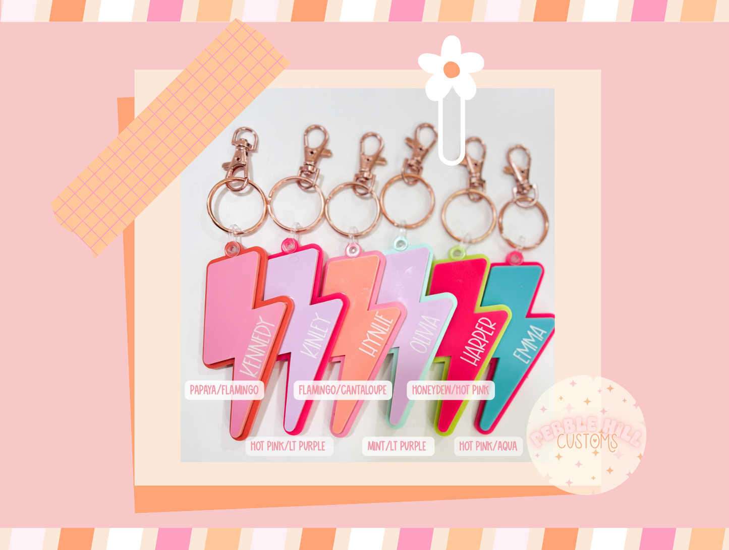 Bright Lightning Bolt Tags