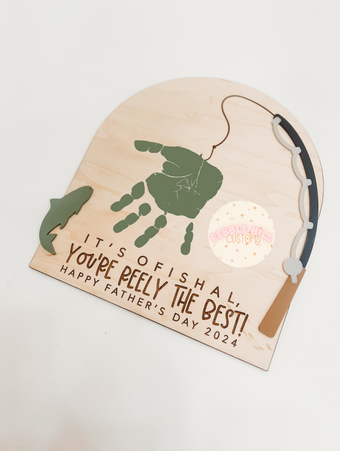 Fishing Handprint Sign