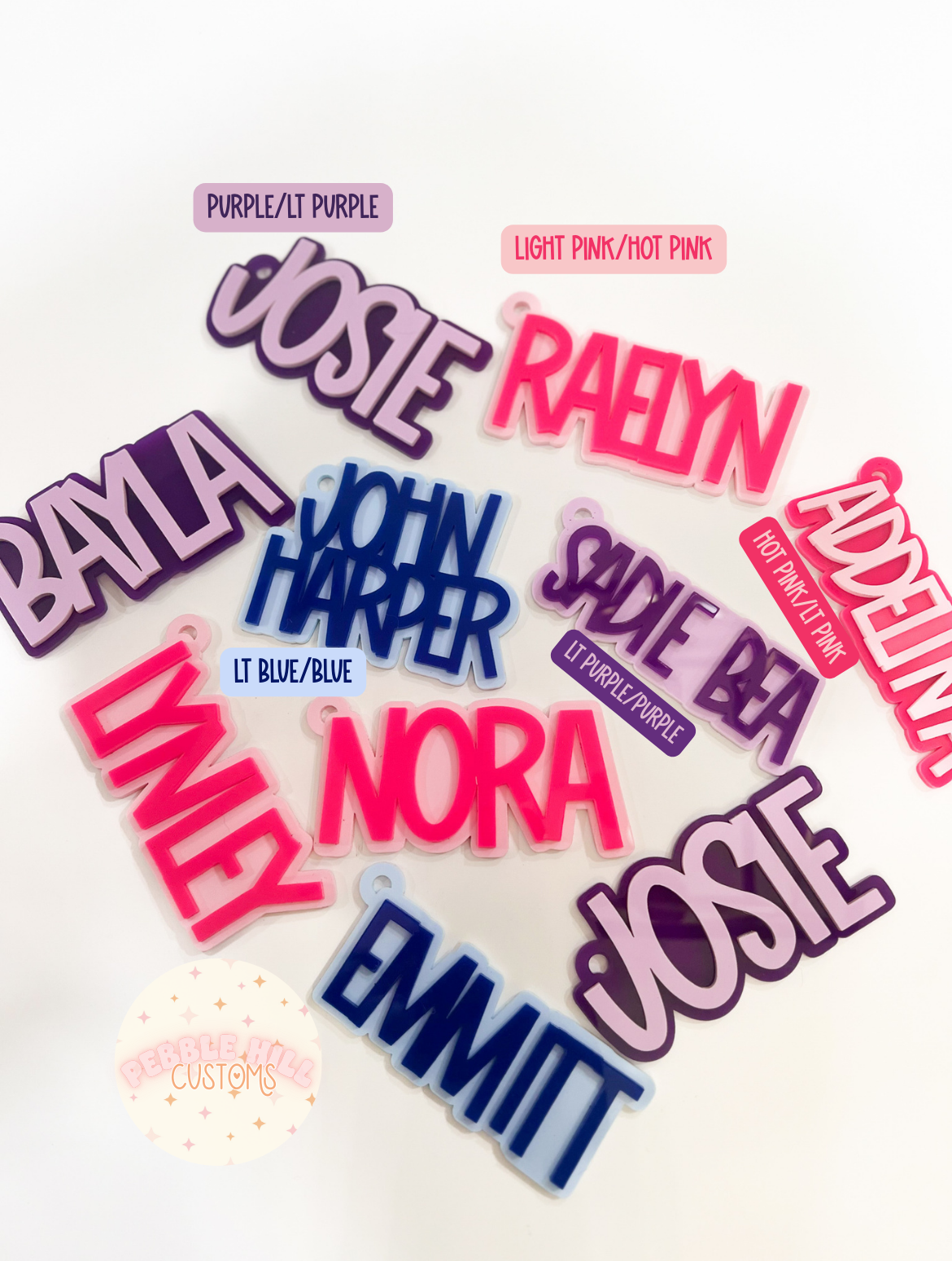 Two Tone Backpack Tags