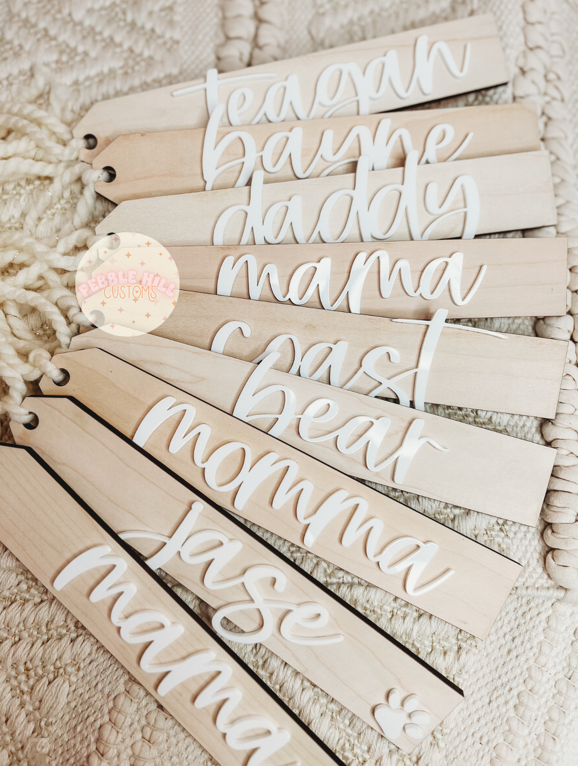 Single Layer Acrylic Stocking Tag