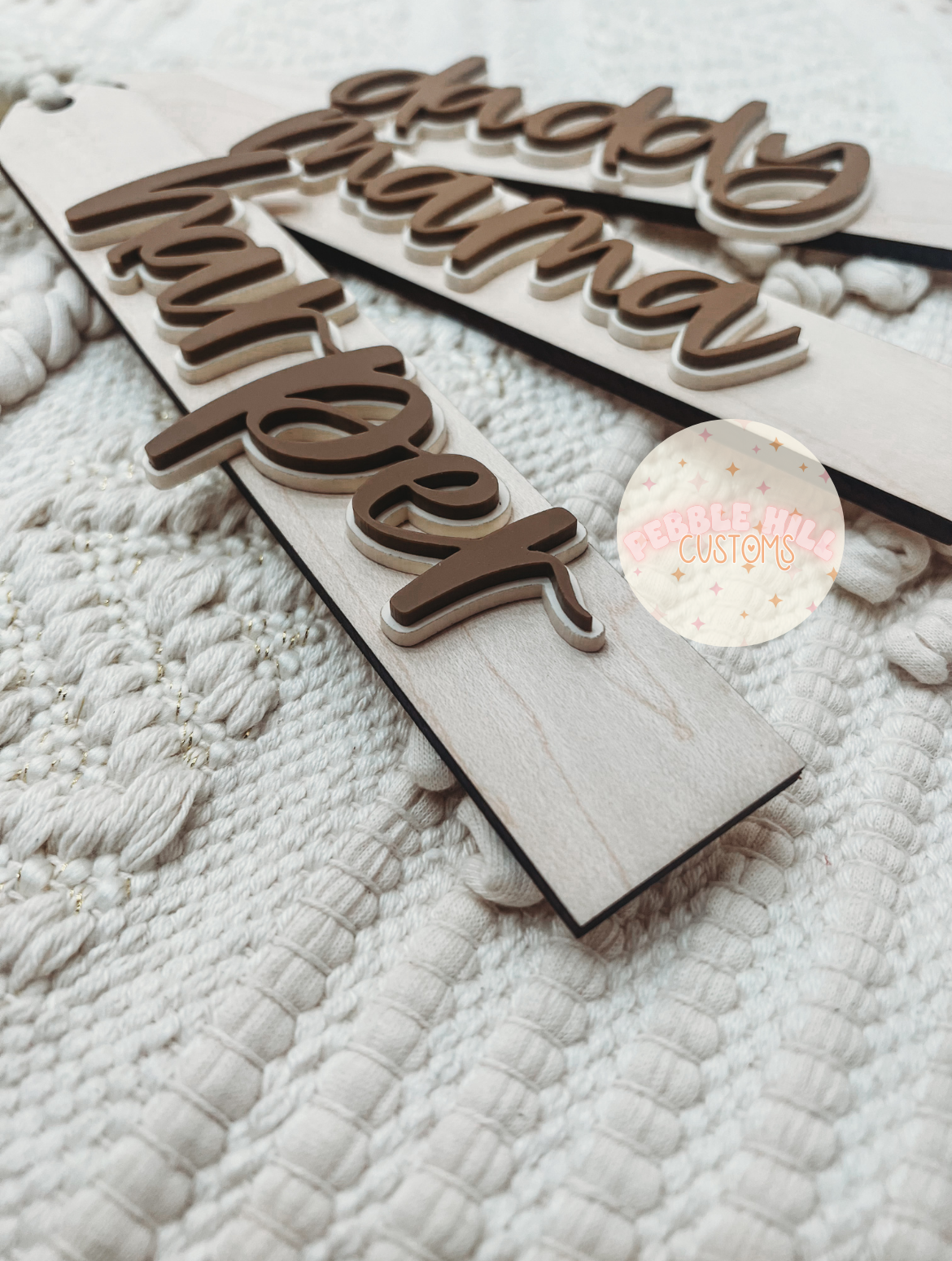 Double Layer Acrylic Stocking Tag