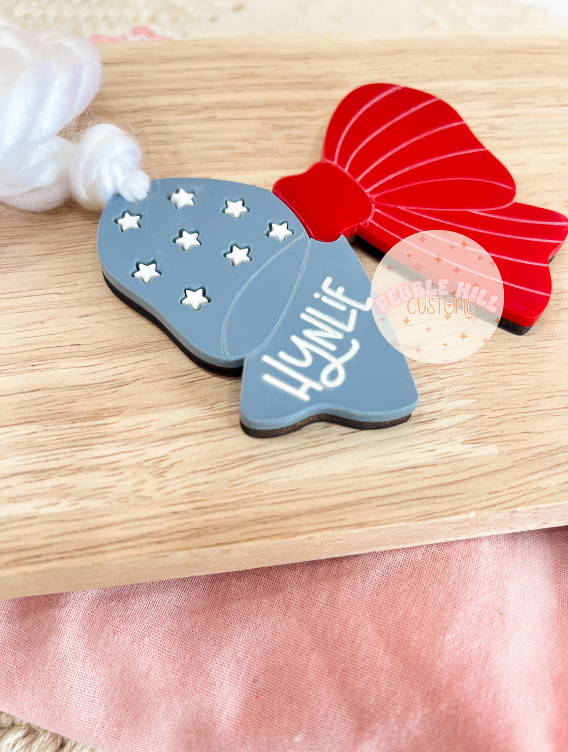 Patriotic Bow Tag