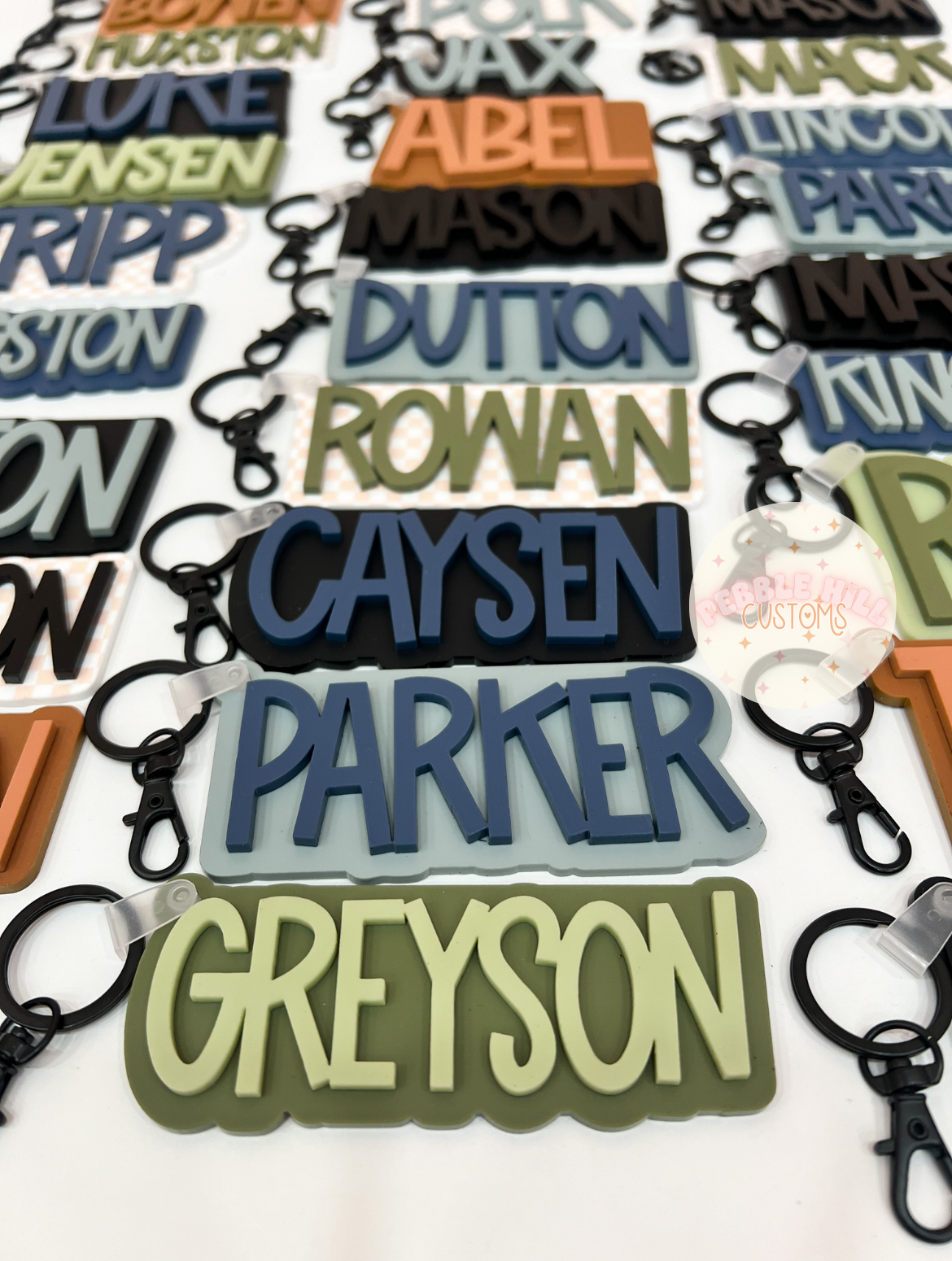 Matte Black Backpack Tags