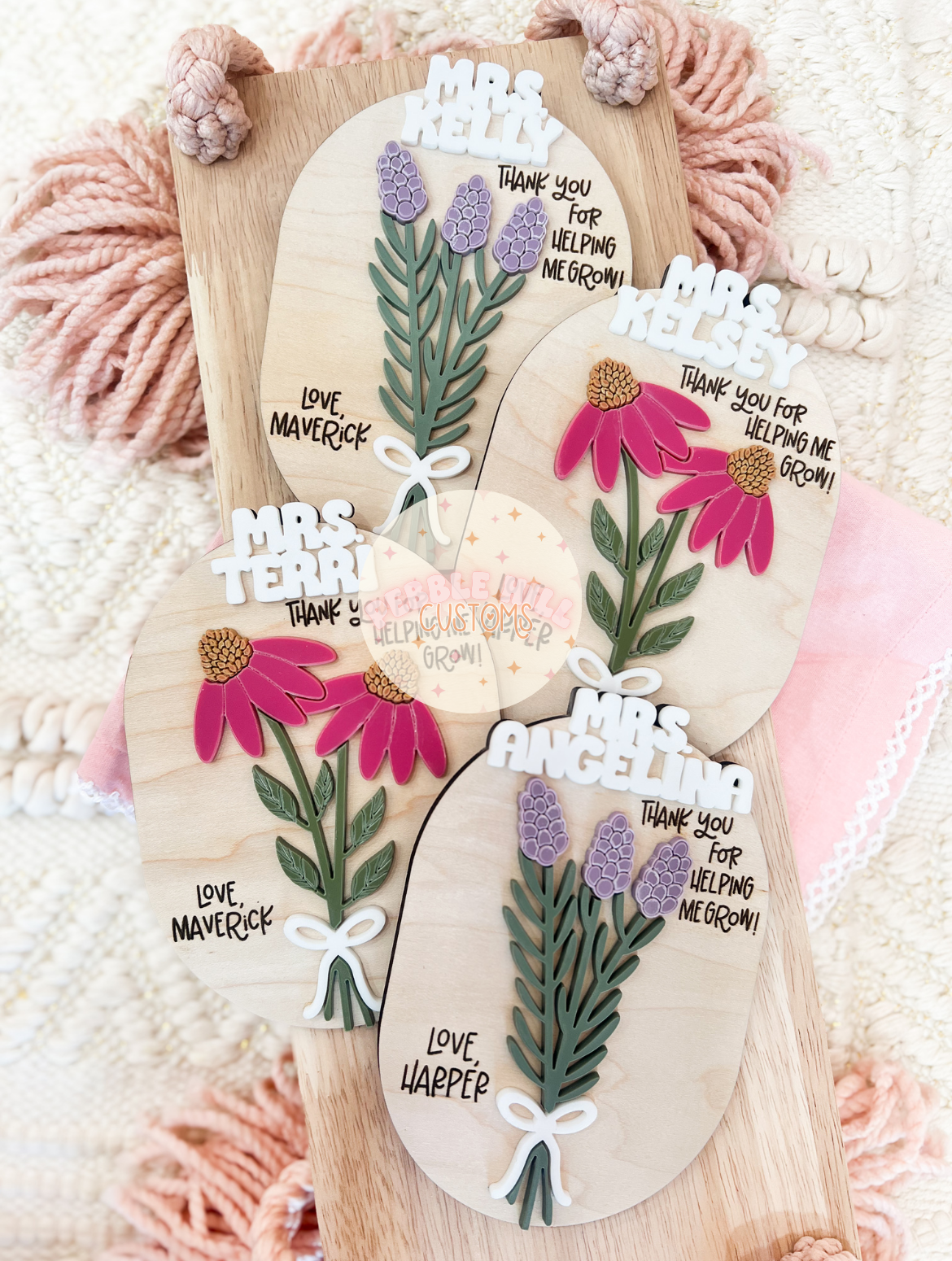Floral Teacher Appreciation Magnet