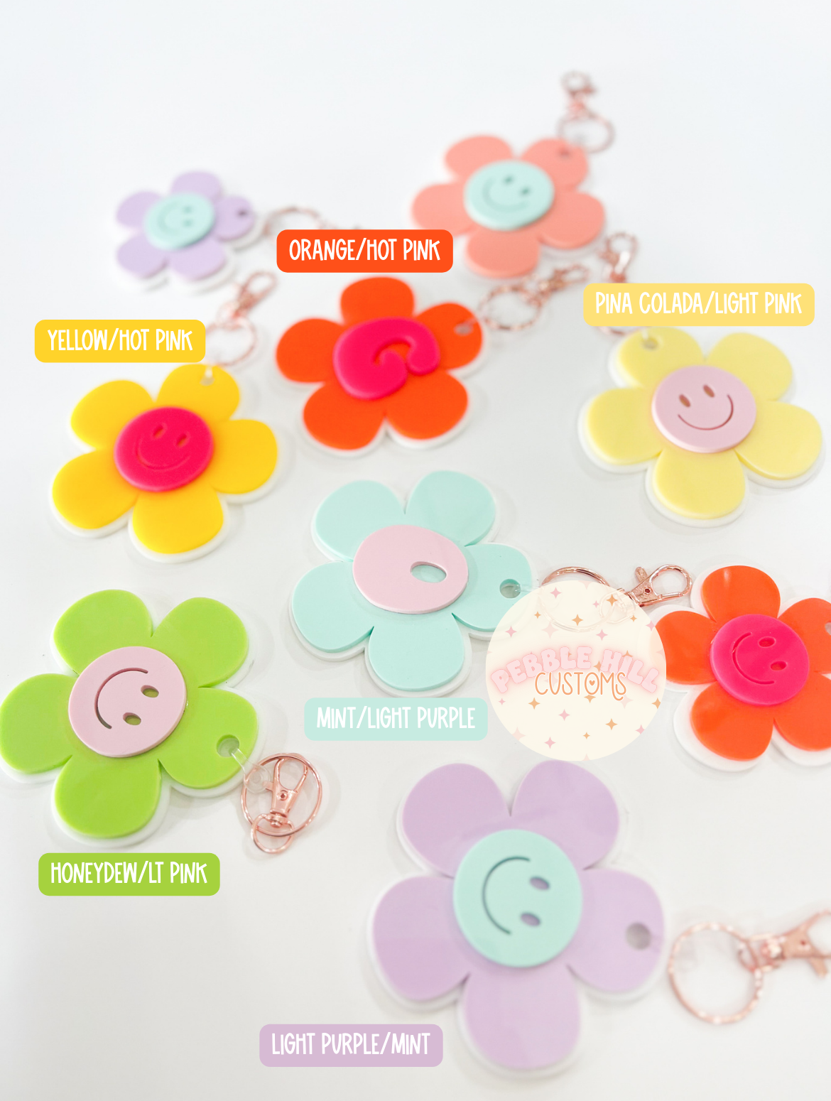 Retro Flower Keychain
