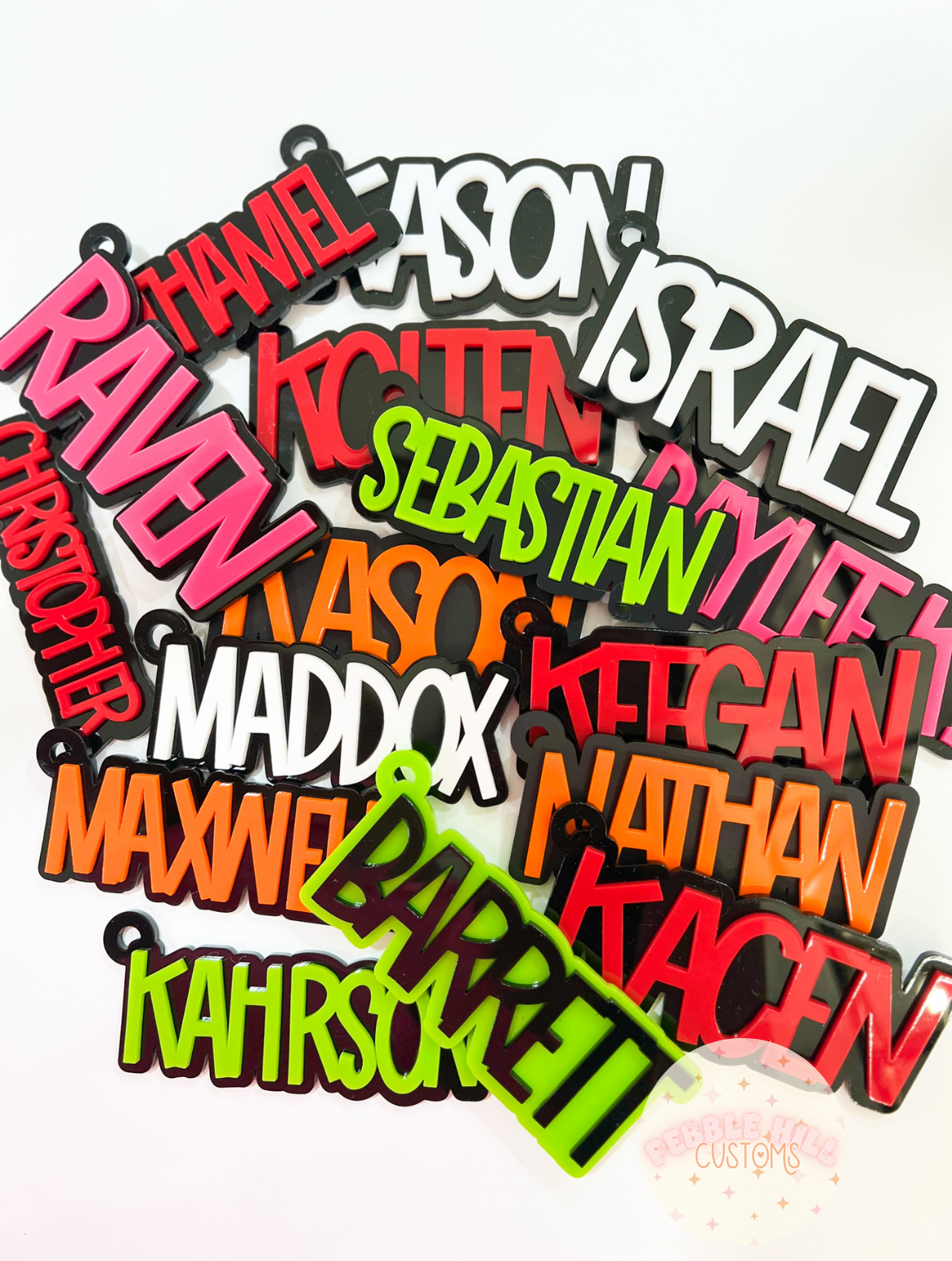 Black Backpack Tags