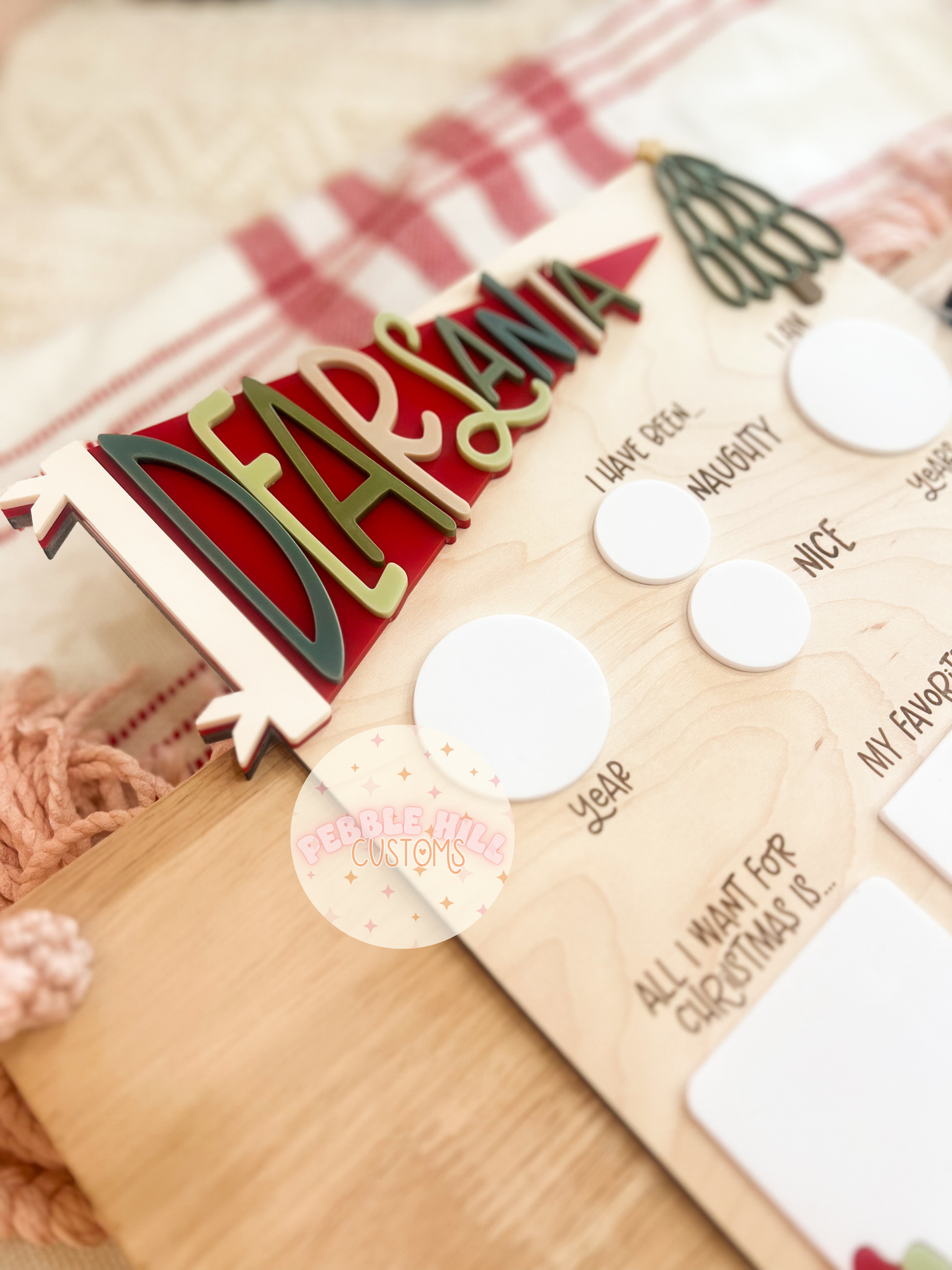 Dear Santa Dry Erase Message Board