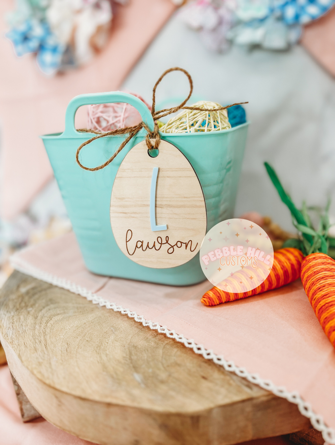 Wooden Egg Tag