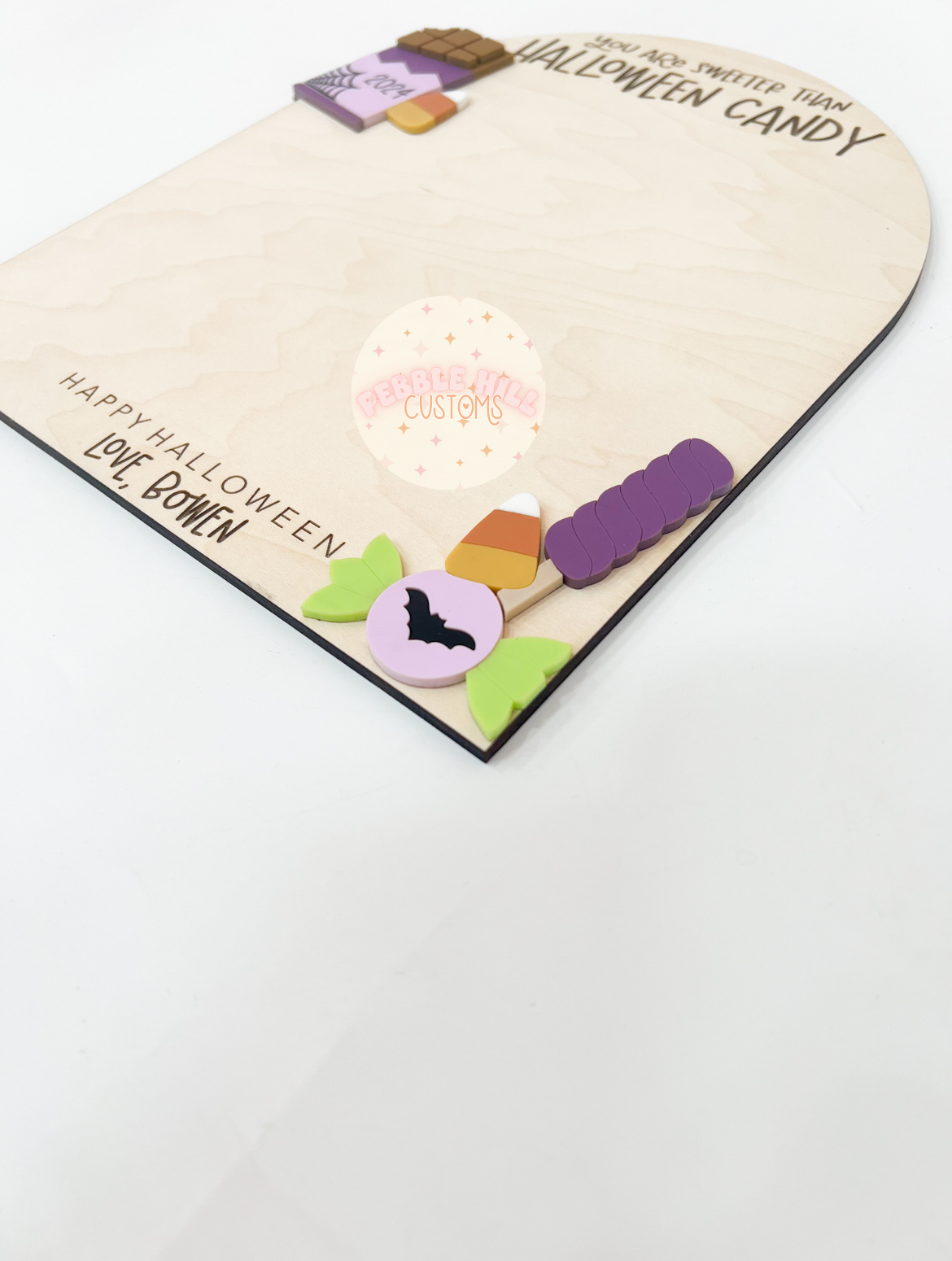 Candy Corn Halloween Footprint Sign