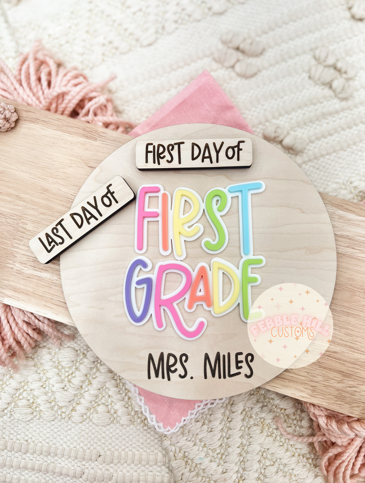 Round Classroom First/Last Day Sign