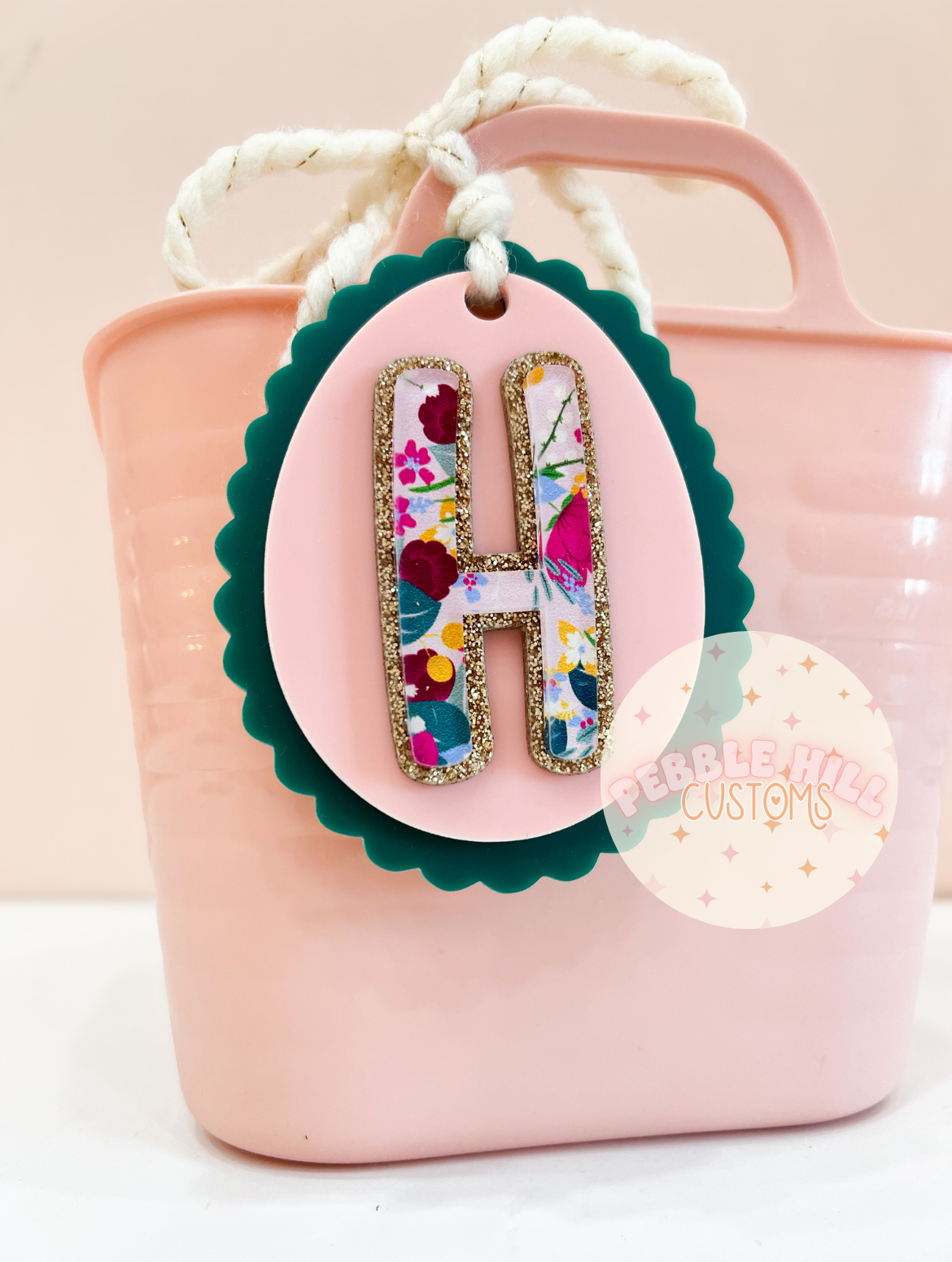 Floral Scallop Egg Easter Tag