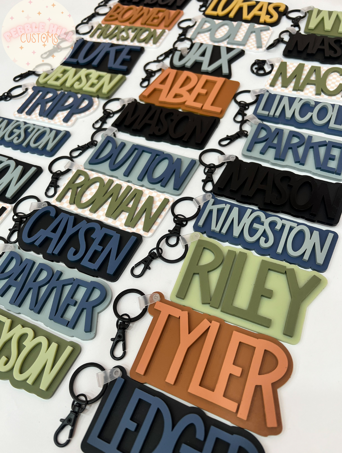 Matte Black Backpack Tags