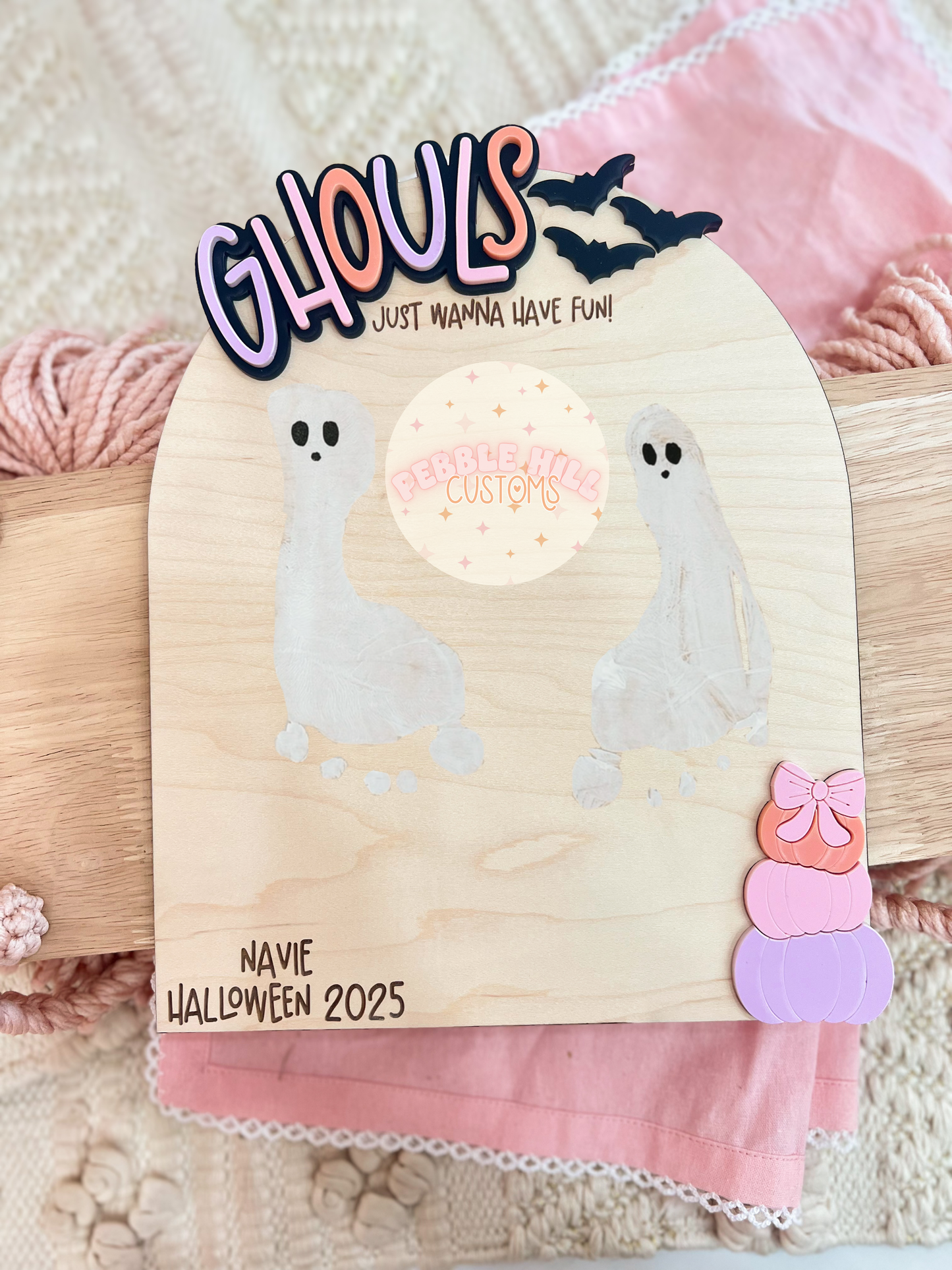 Ghouls Just Wanna Have Fun Halloween Handprint Sign