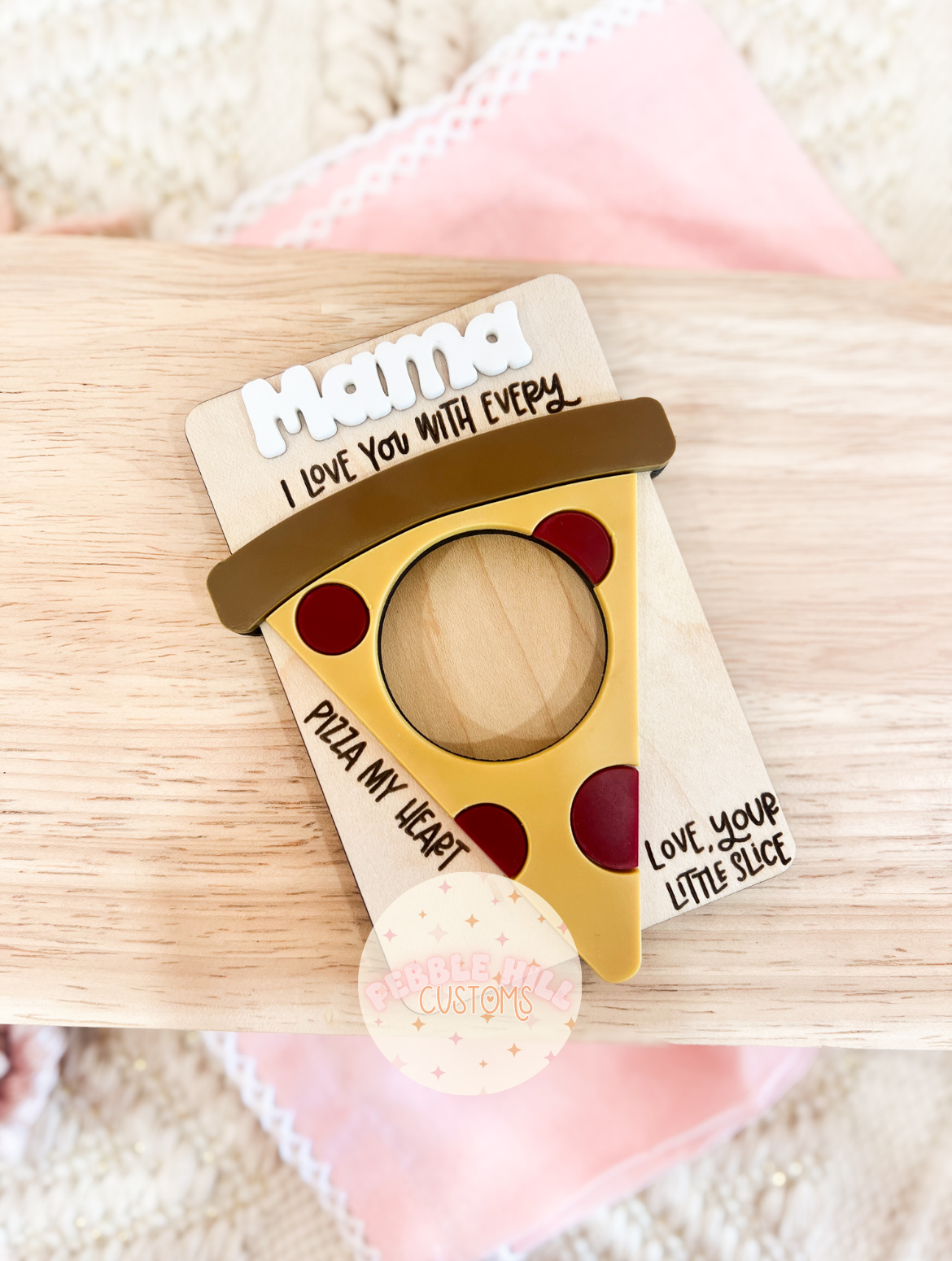 Pizza Cream Mother's Day/Father's Day Photo Frame Magnet
