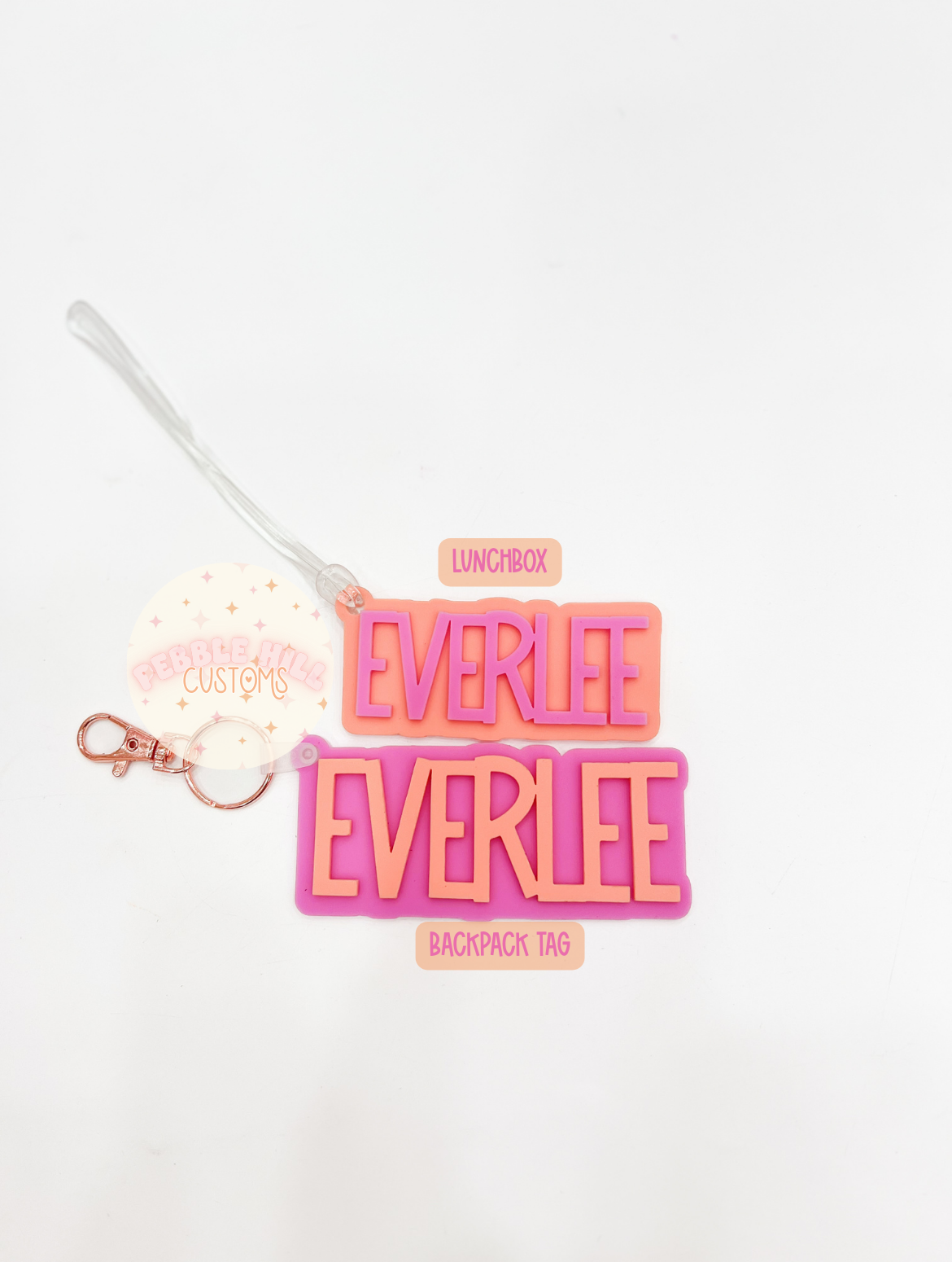 Clear Daisy Backpack Tag