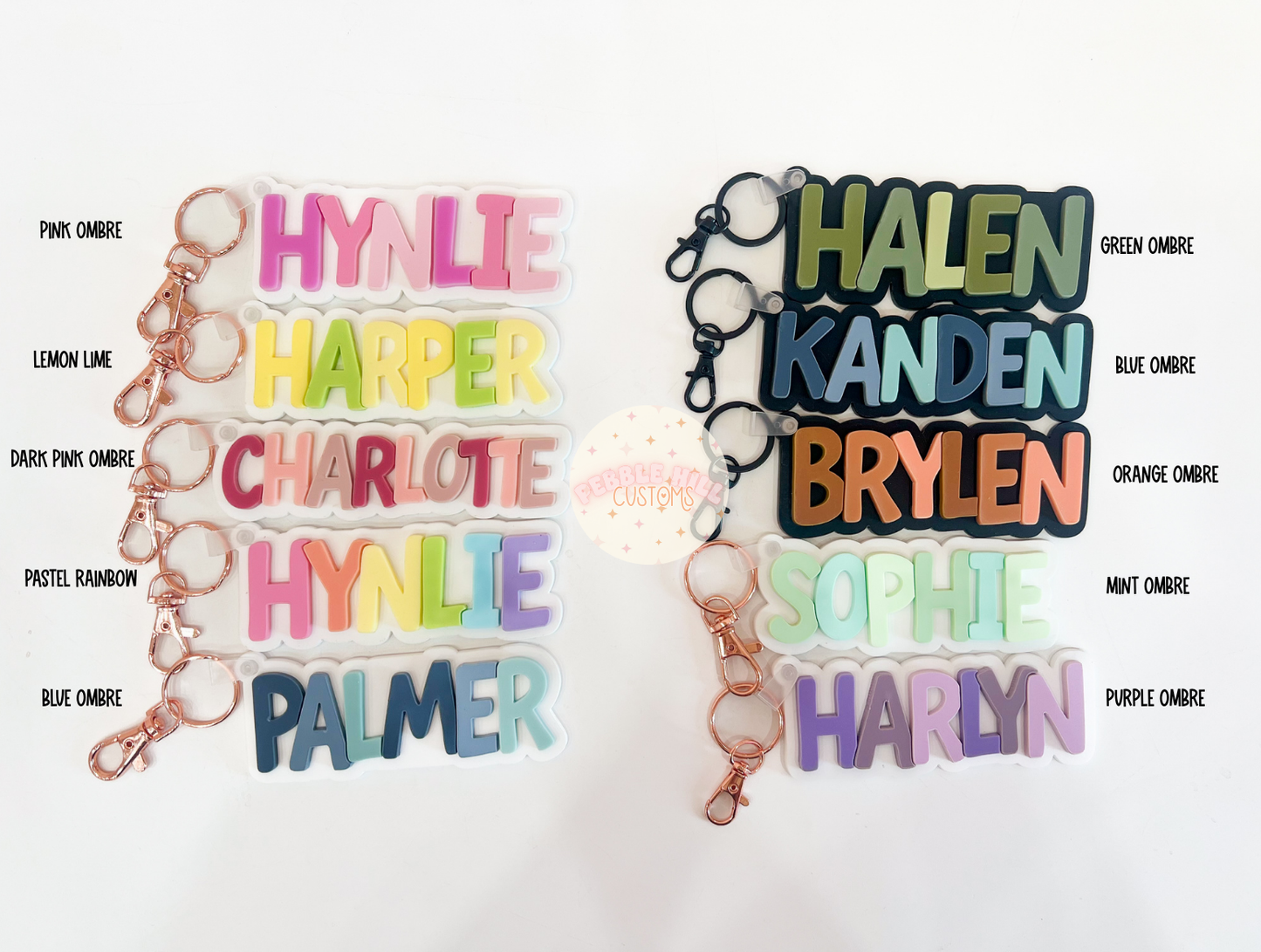 Ombre Backpack Tags