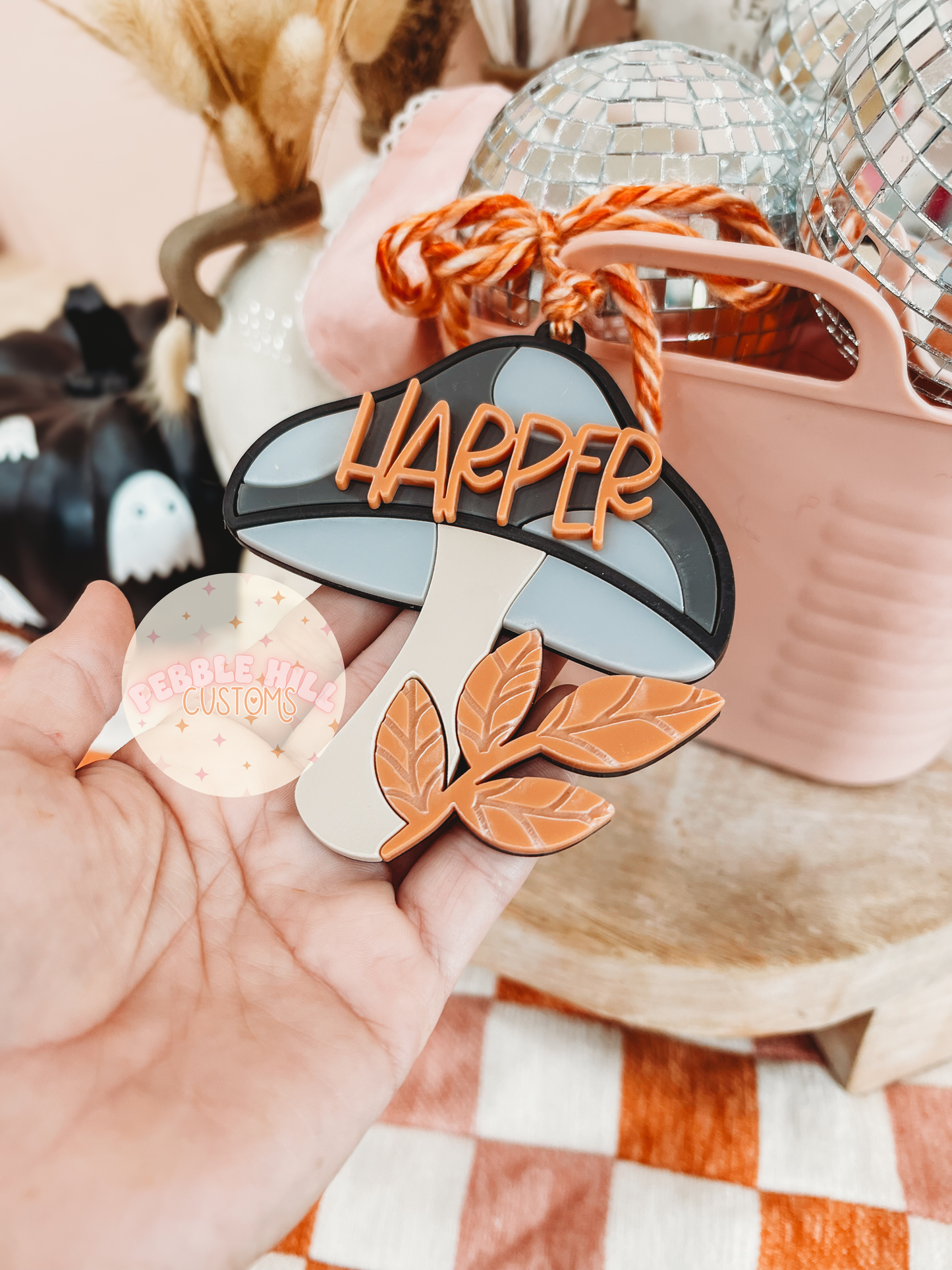 Fall Mushroom Halloween Tag