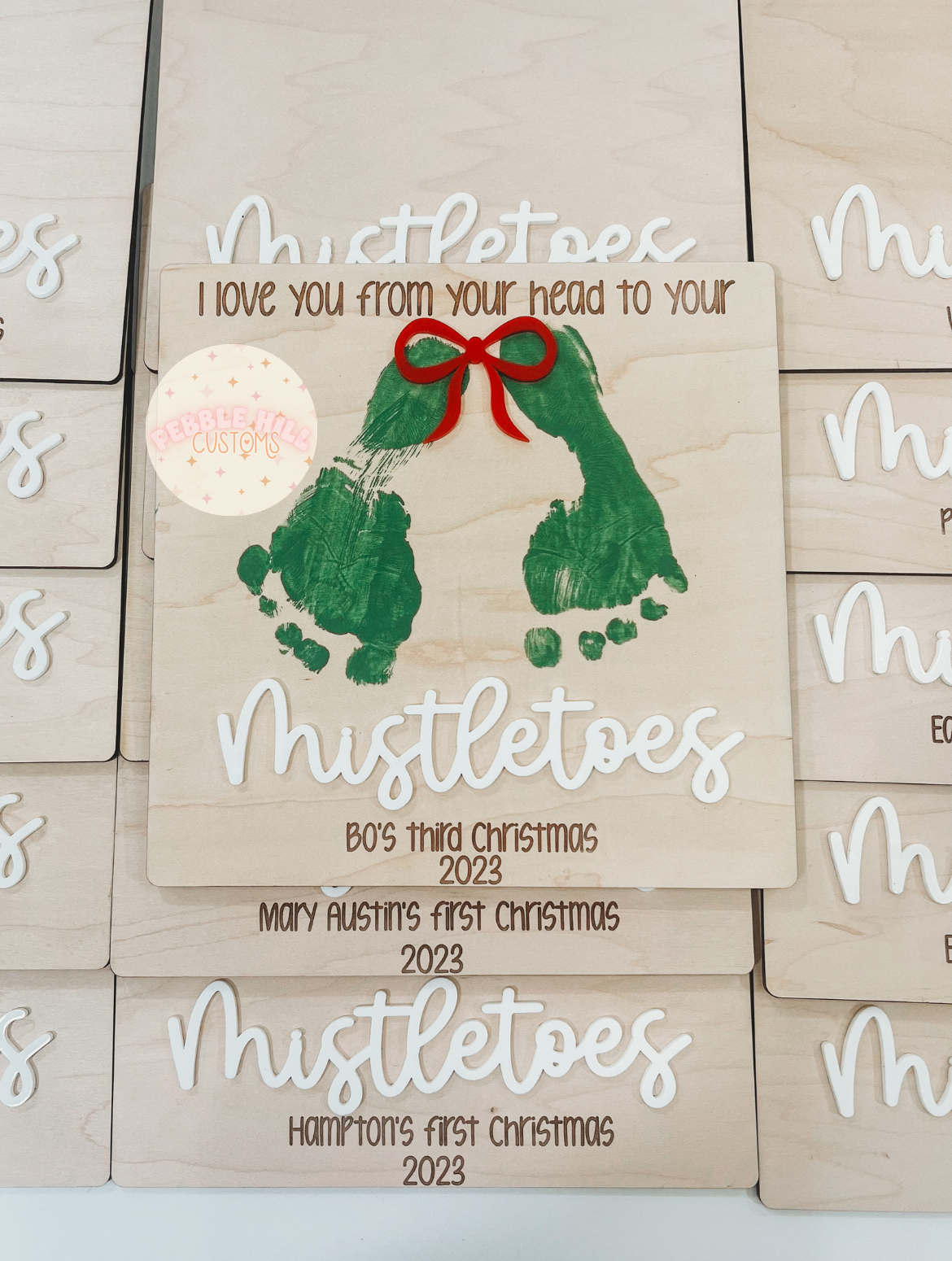 Mistletoes Footprint Sign