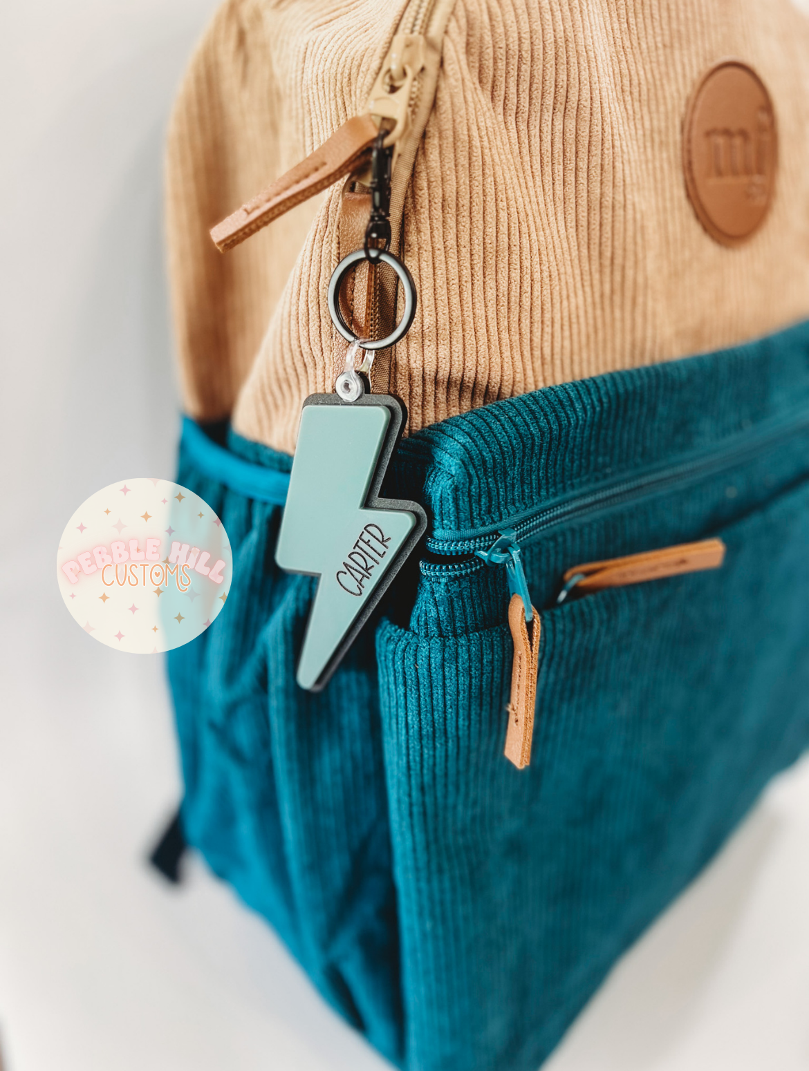 Matte Black Lightning Keychains
