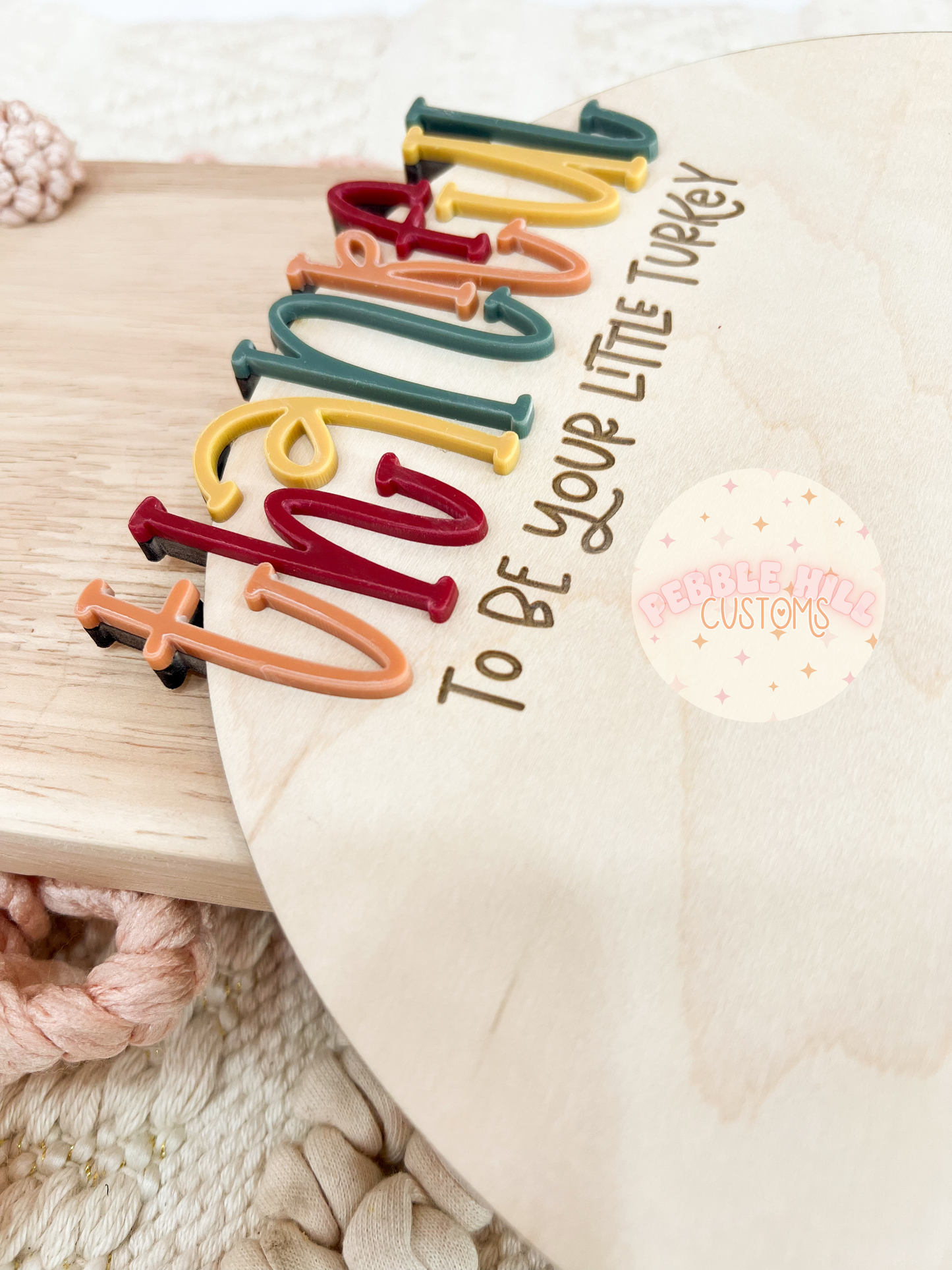 Turkey Thanksgiving Handprint Sign