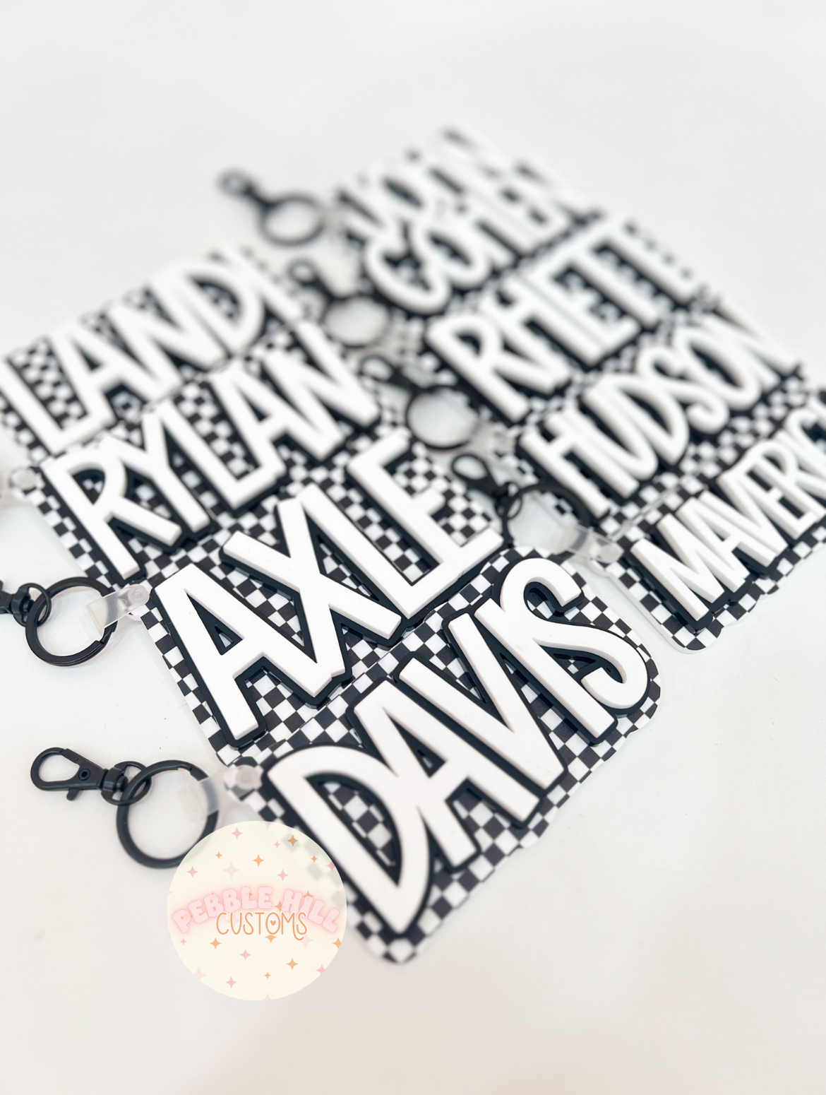 Checkered Backpack Tag