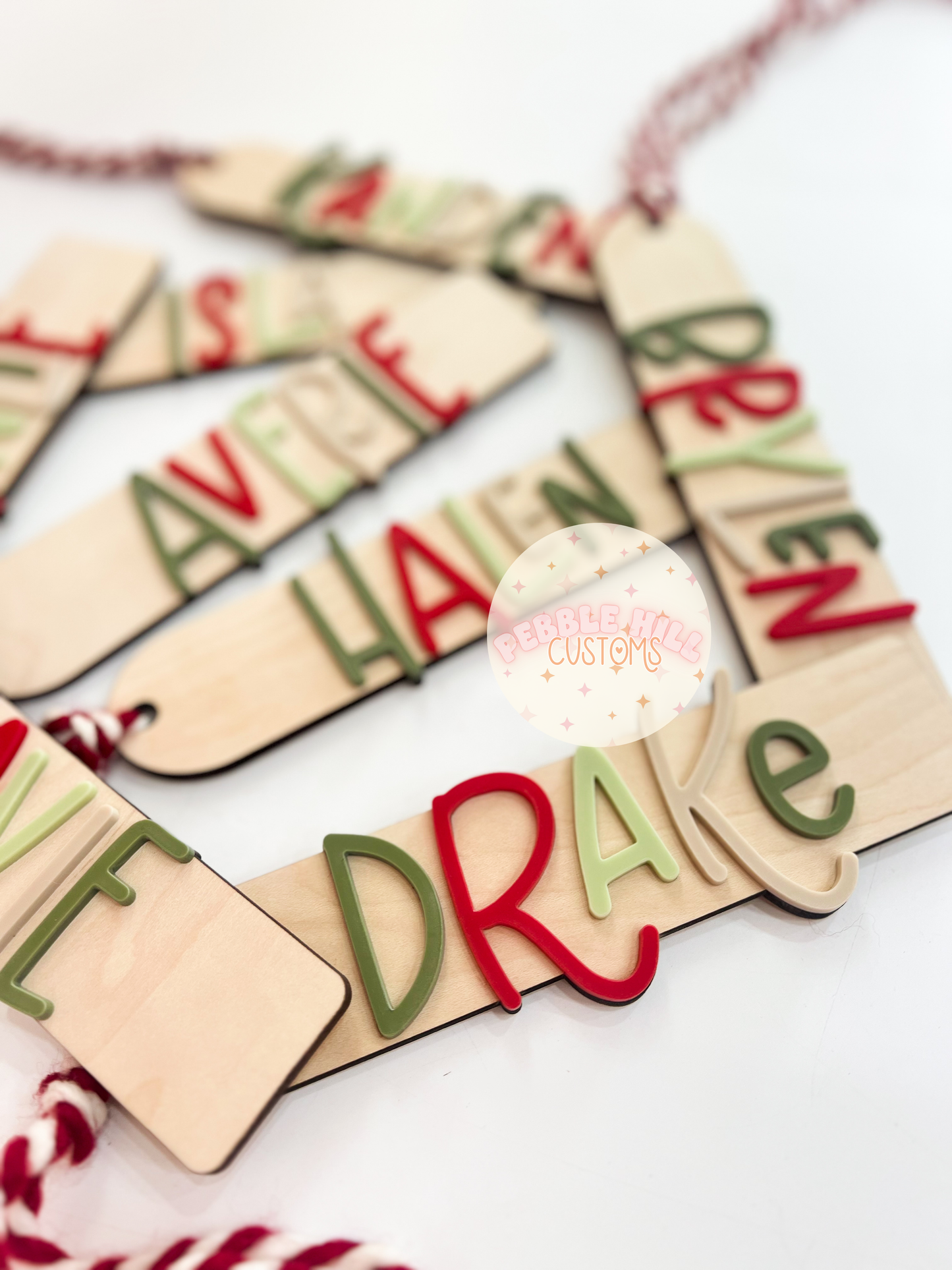 Christmas Ombre Stocking Tags