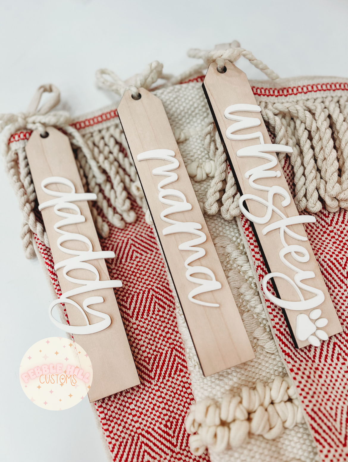 Single Layer Acrylic Stocking Tag