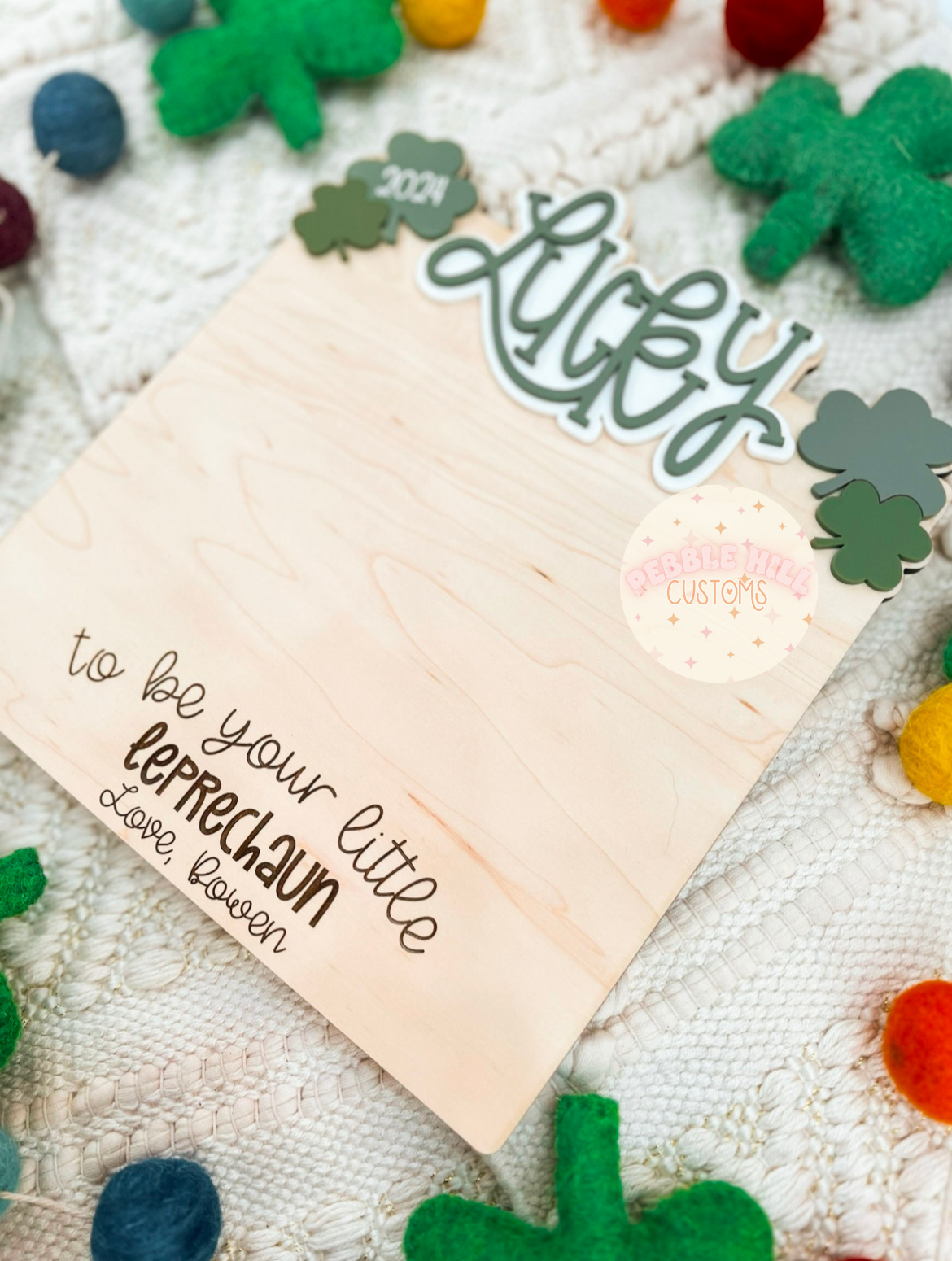 St. Patrick's Day Footprint Sign