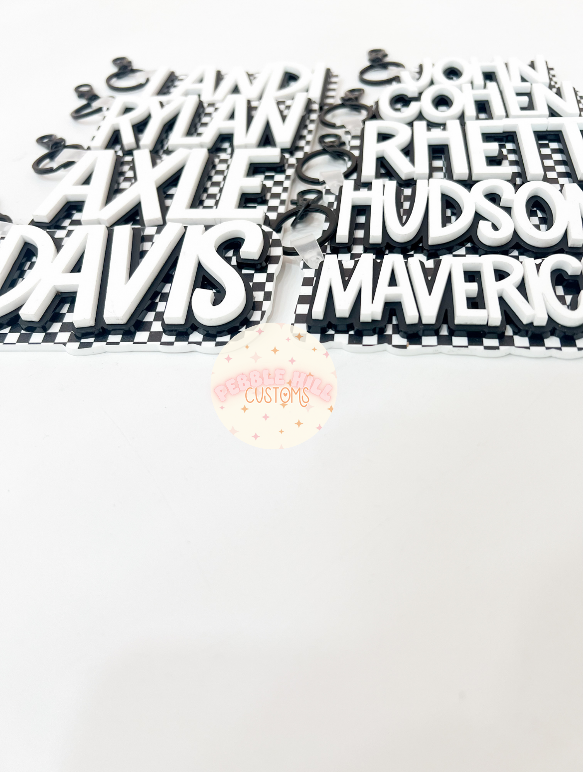 Checkered Backpack Tag