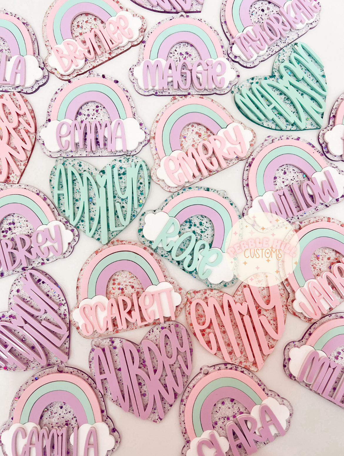 Rainbow Confetti Tag