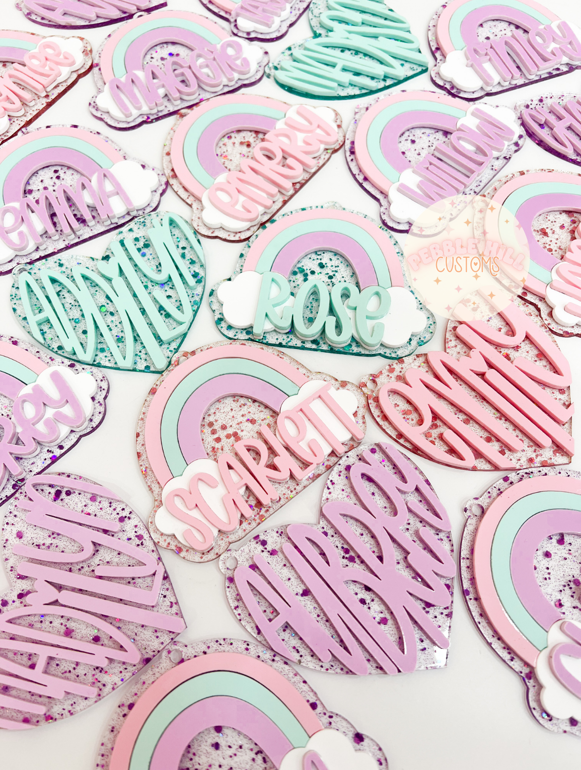 Rainbow Confetti Tag
