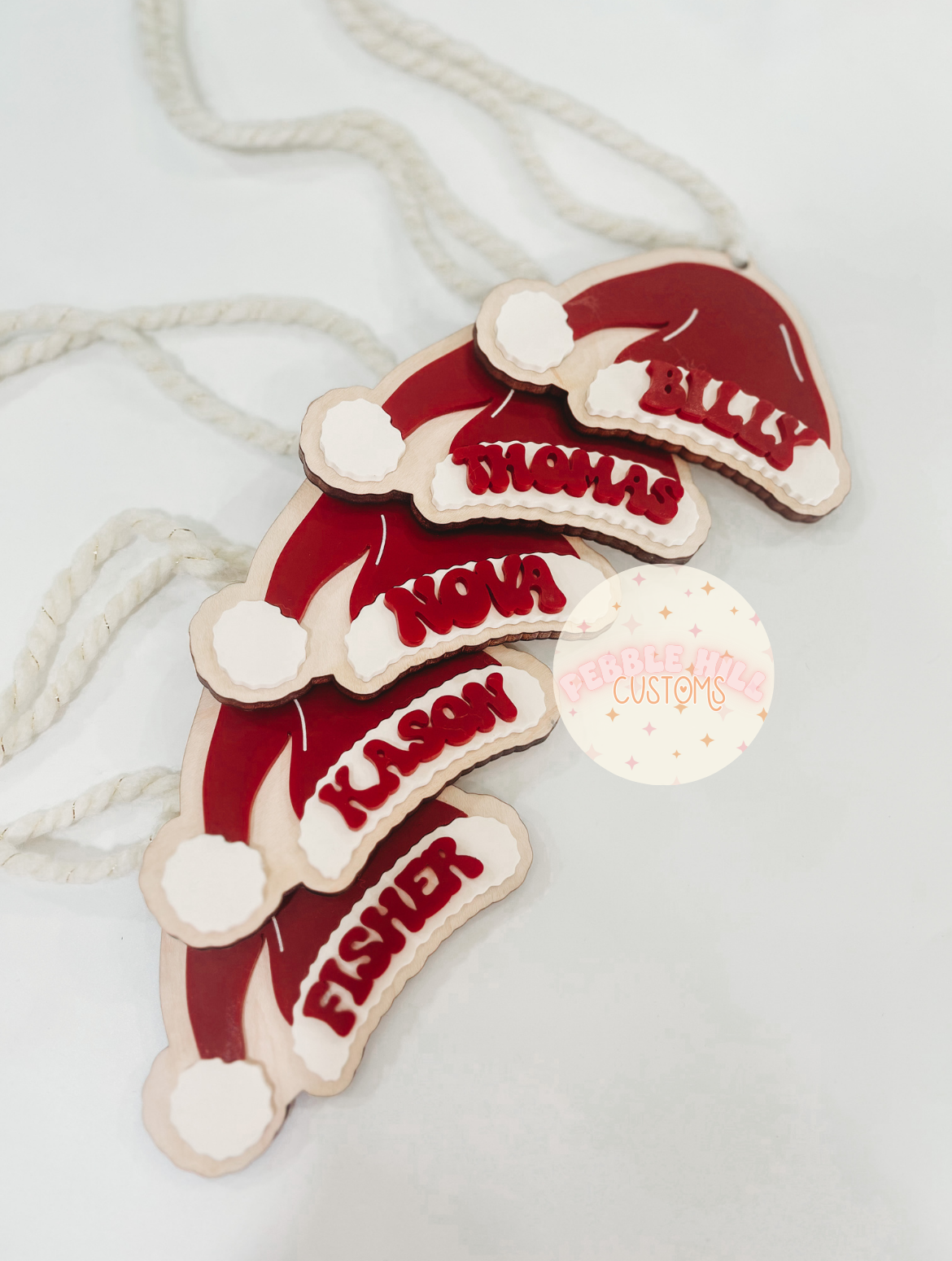 Santa Hat Tag
