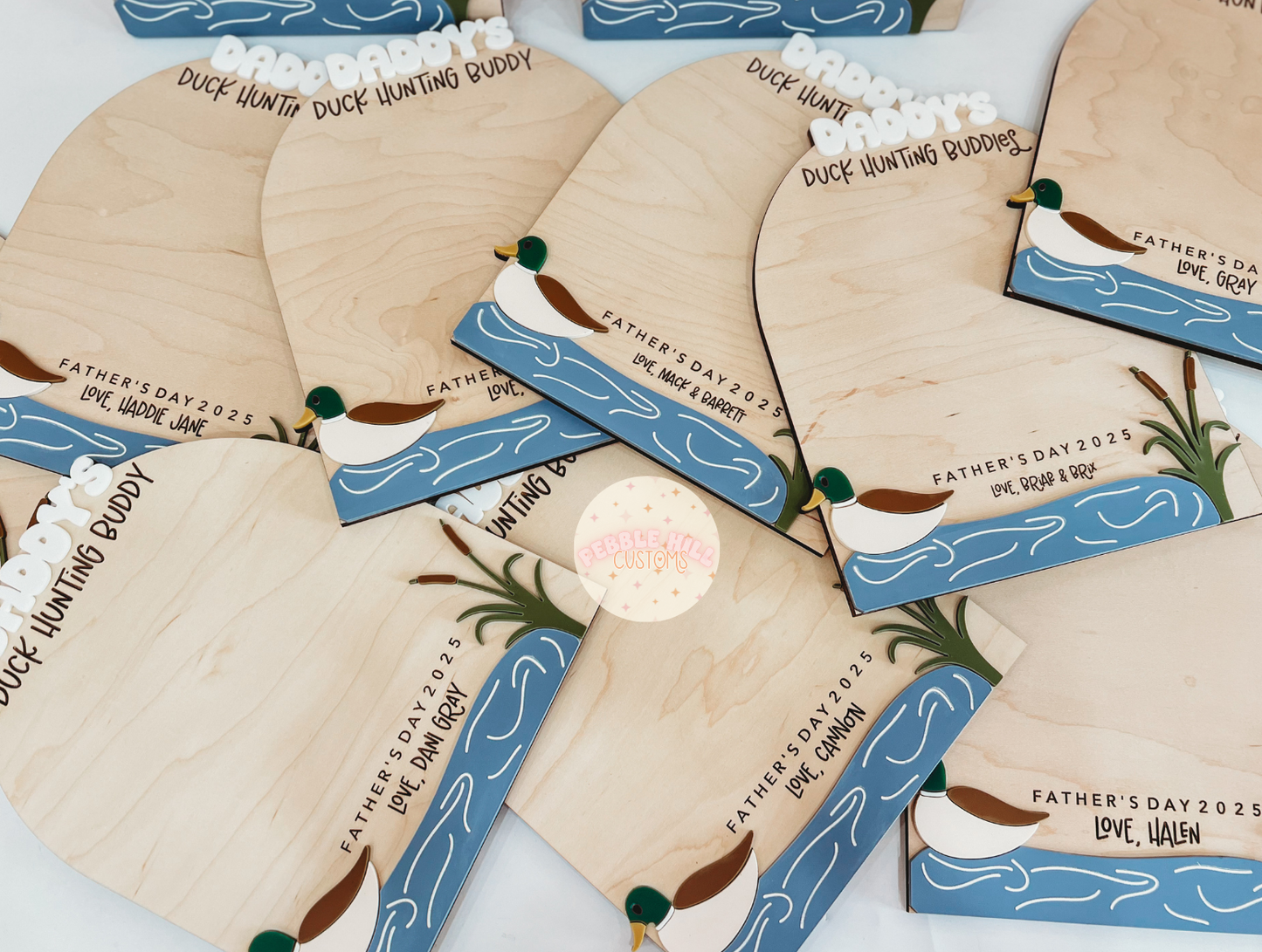 Duck Hunting Father's Day Handprint Sign