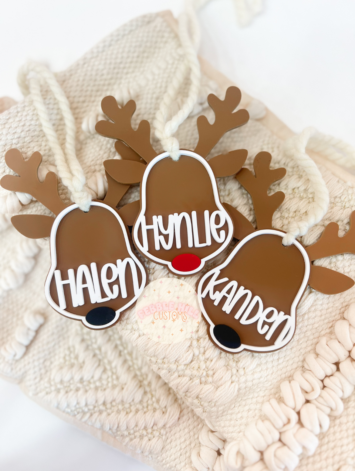 Reindeer Ornament Stocking Tag