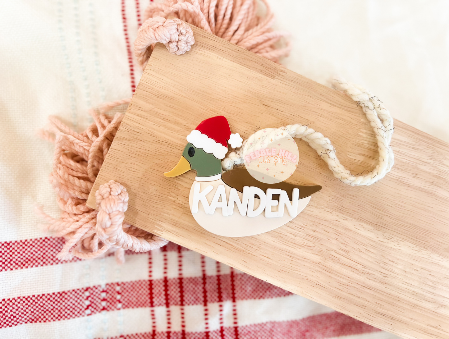 Santa Hat Mallard Duck Christmas Ornament