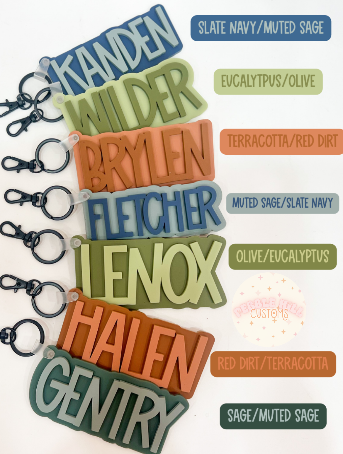 Matte Boys Backpack Tags