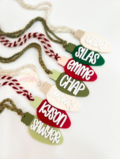 Christmas Light Bulb Tag