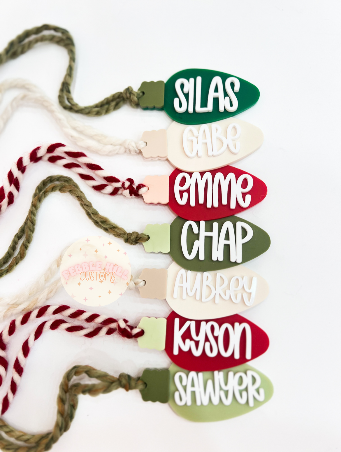 Christmas Light Bulb Tag