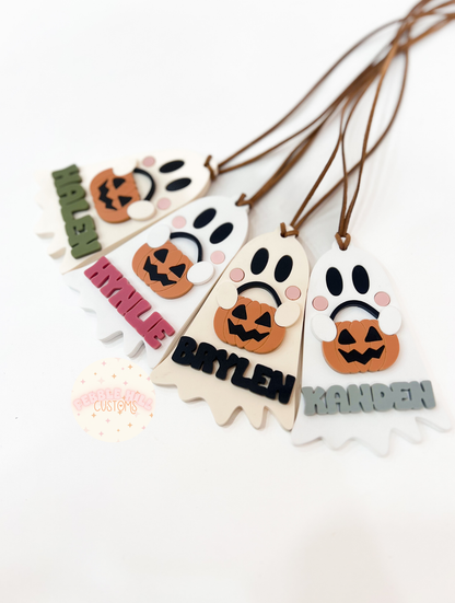 Ghost Candy Bucket Boo Basket Tag