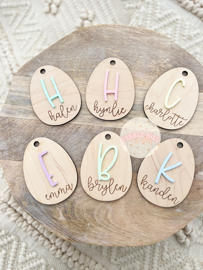 Wooden Egg Tag